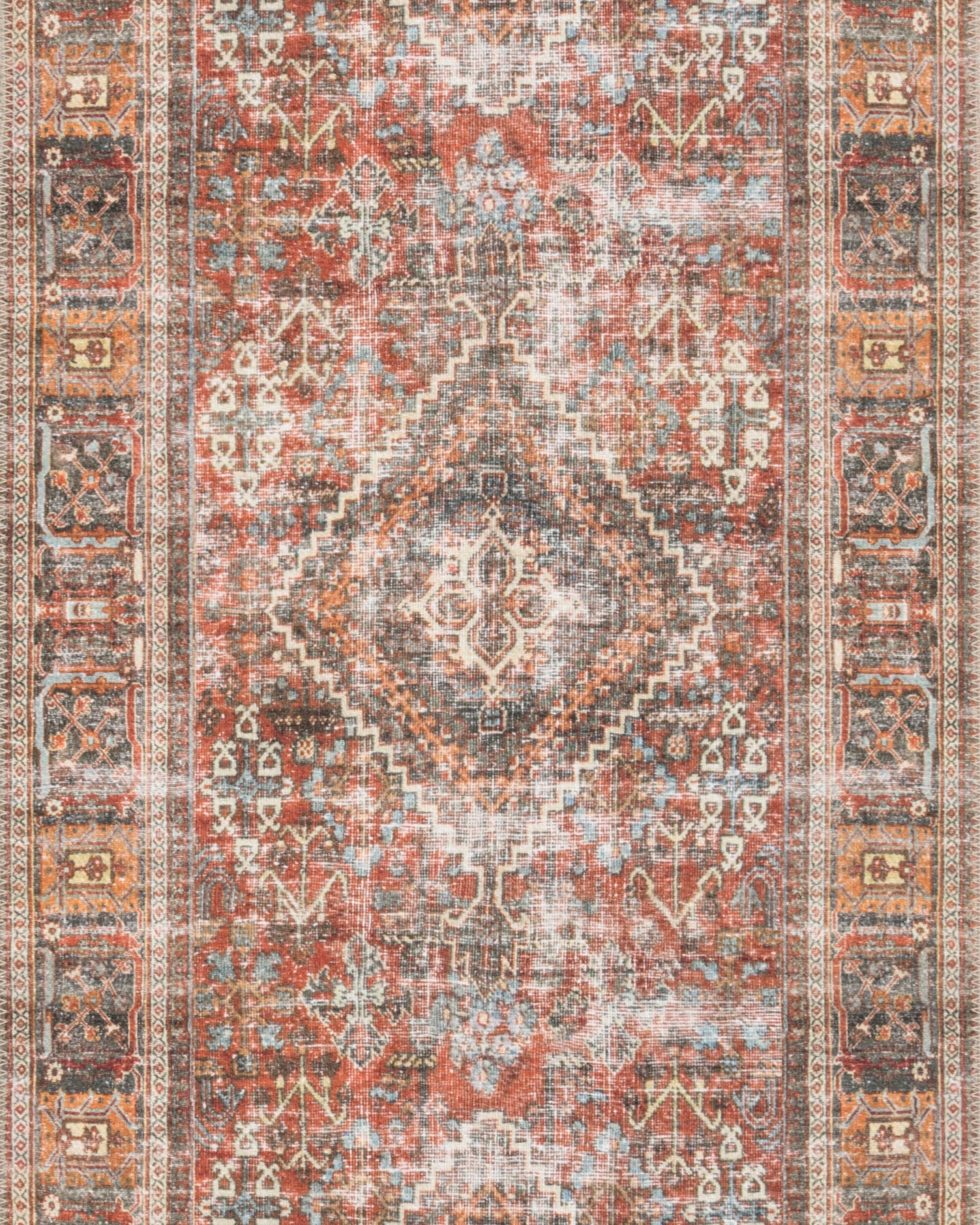 Loloi Loren Brick / Midnight Rug 2-RUGS-patterned Loloi