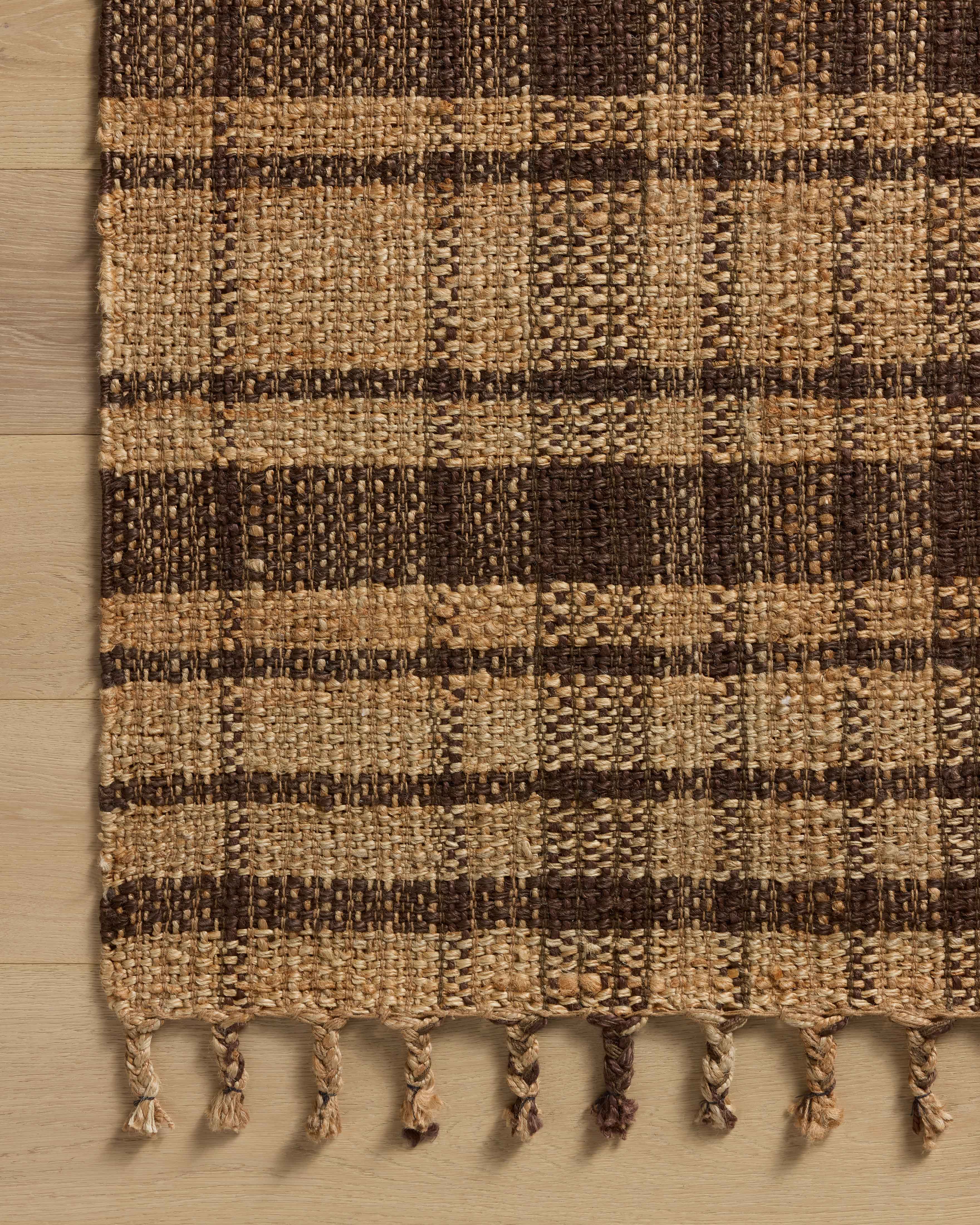 Magnolia Home by Joanna Gaines x Loloi Louie Natural / Espresso RUGS - jute Loloi