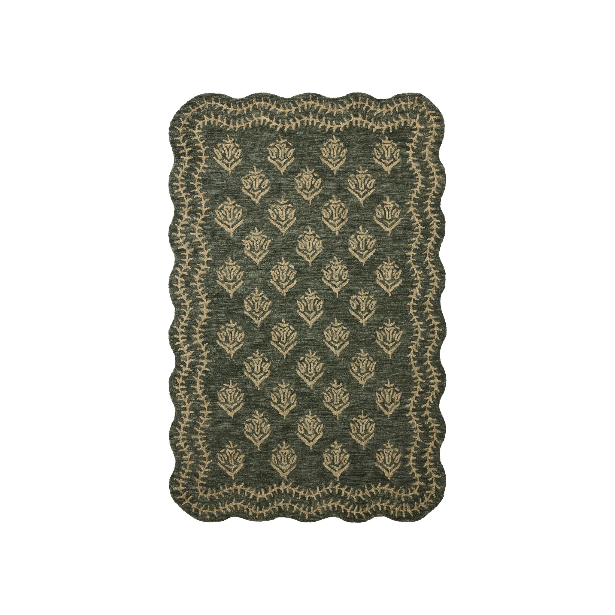 Rifle Paper Co. x Loloi Lisette Forest / Oatmeal Rug RUGS - wool Loloi 18" x 18"