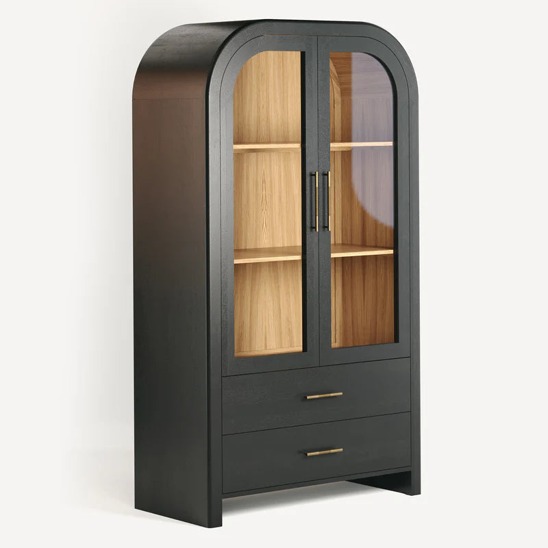 Lio Solid Wood Tall Cabinet FURNITURE - cabinet Union Home