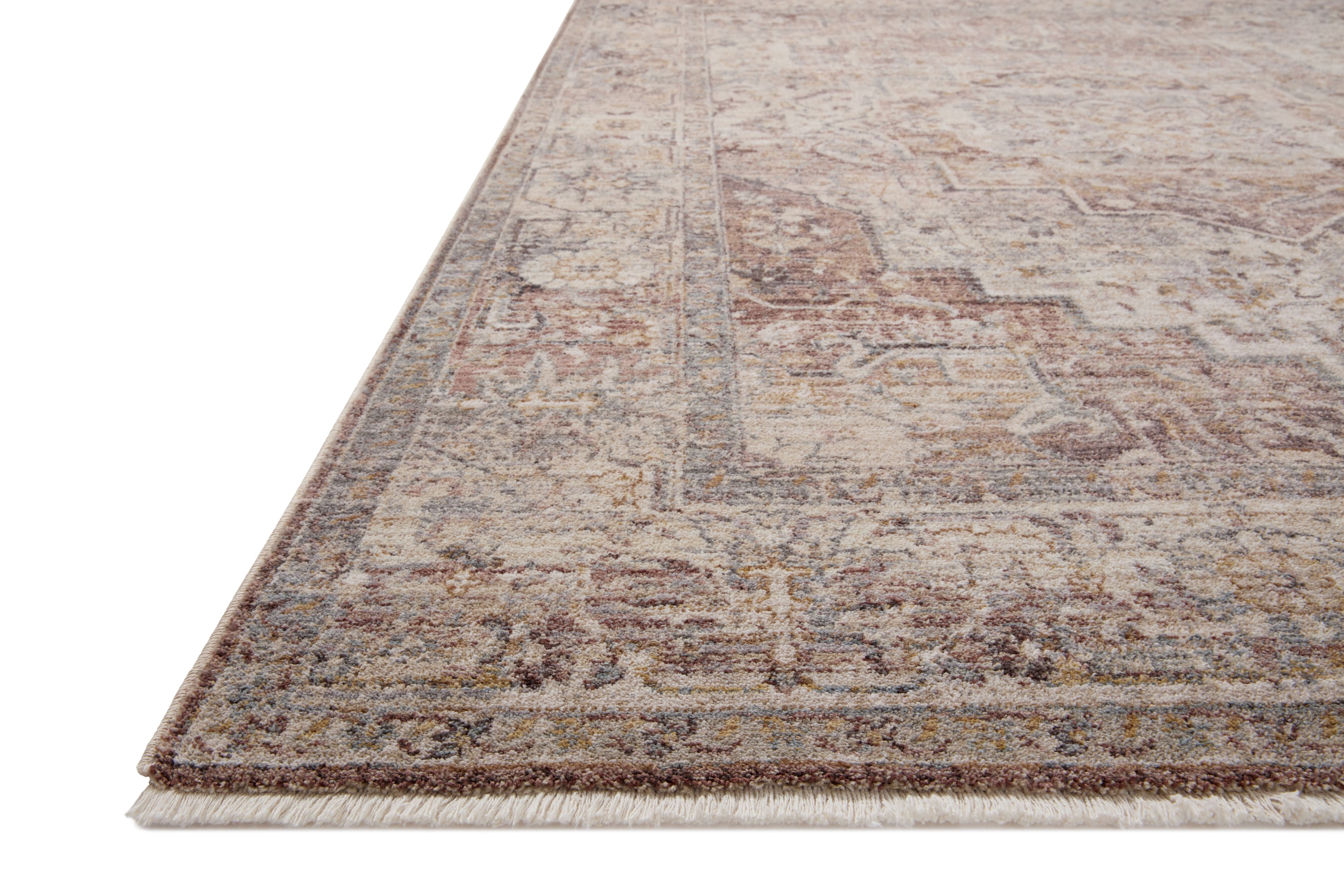 Loloi Lyra Berry / Stone Rug 0-RUGS-patterned Loloi