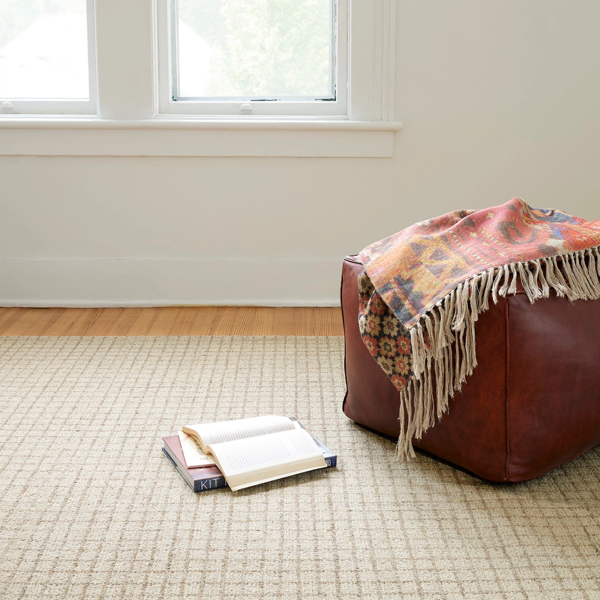 Conall Natural Hand Micro Hooked Wool Rug-Rug & Weave