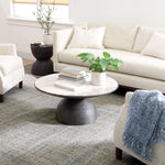 Harris Blue/Brown Hand Micro Hooked Wool Rug-Rug & Weave