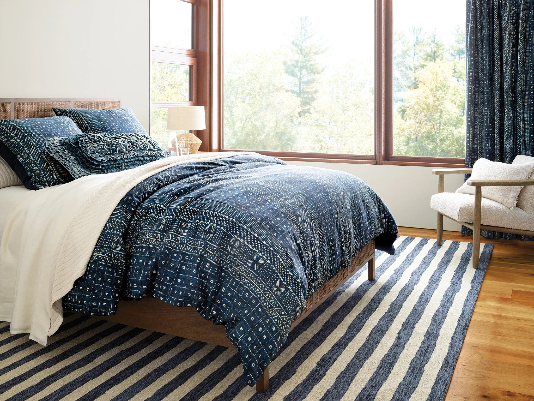 Silas Stripe Hand Micro Hooked Wool Rug RUGS - wool Dash & Albert