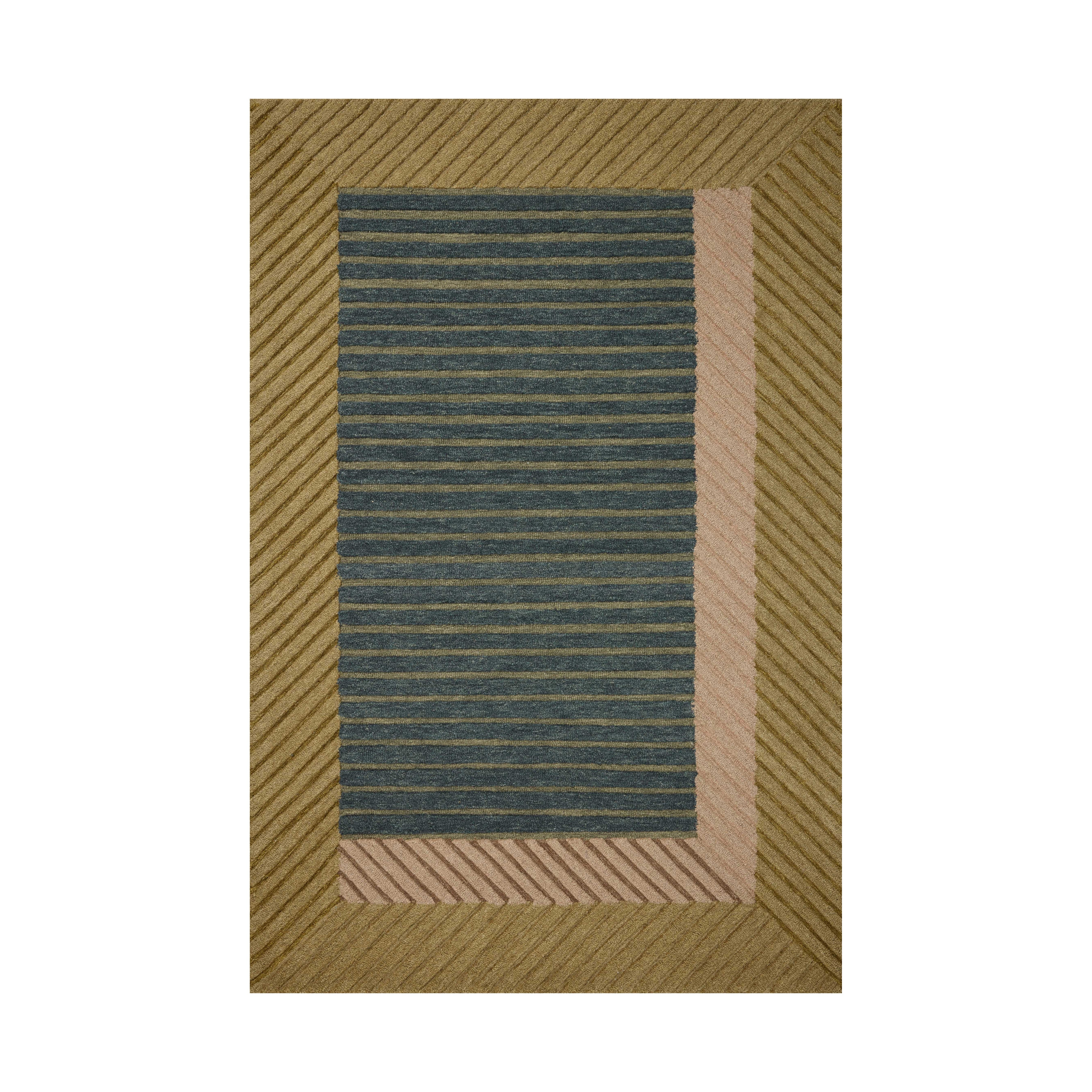 Brigette Romanek x Loloi Madi Green / Multi Rug, 18" x 18" Sample