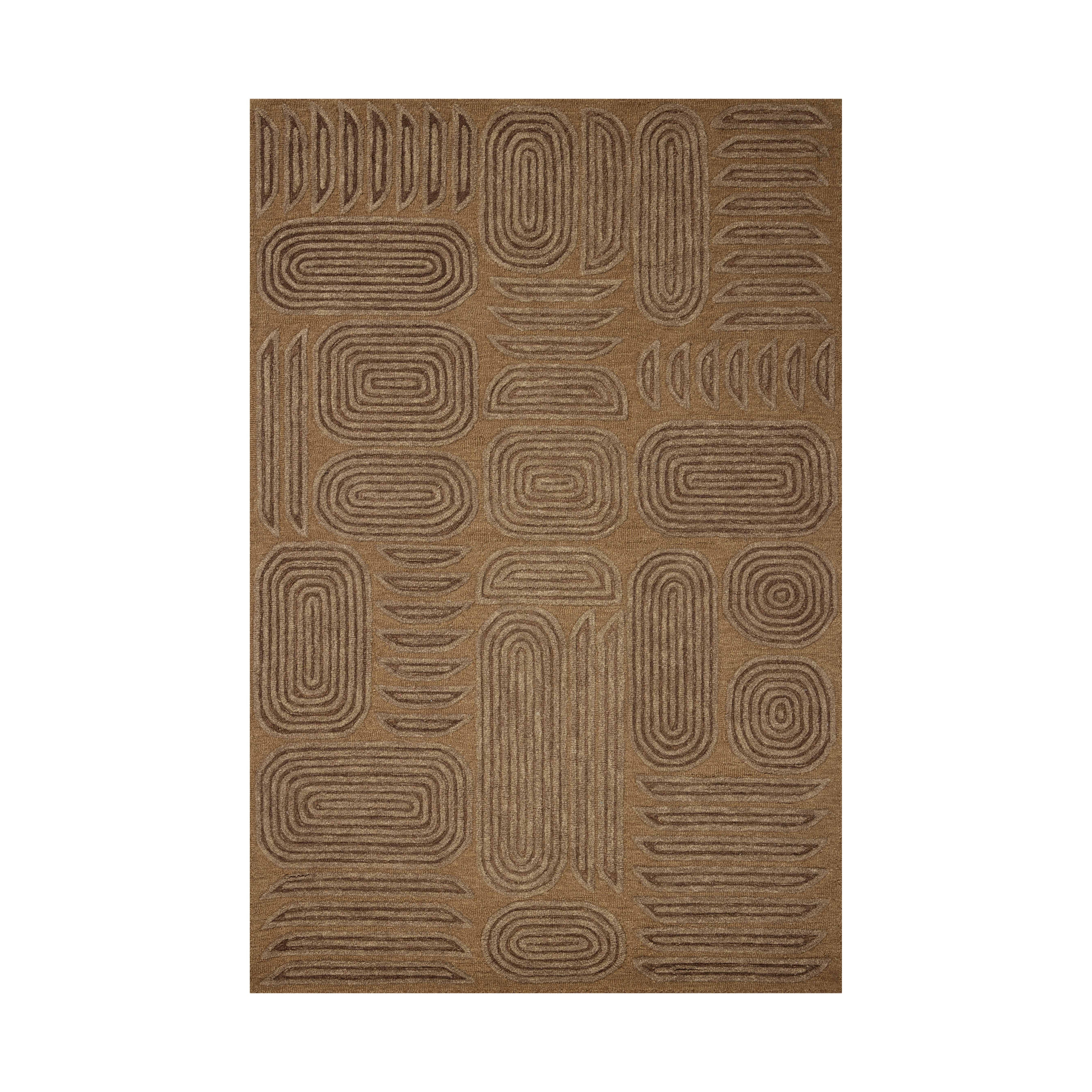 Brigette Romanek x Loloi Madi Mocha / Cocoa Rug, 18" x 18" Sample