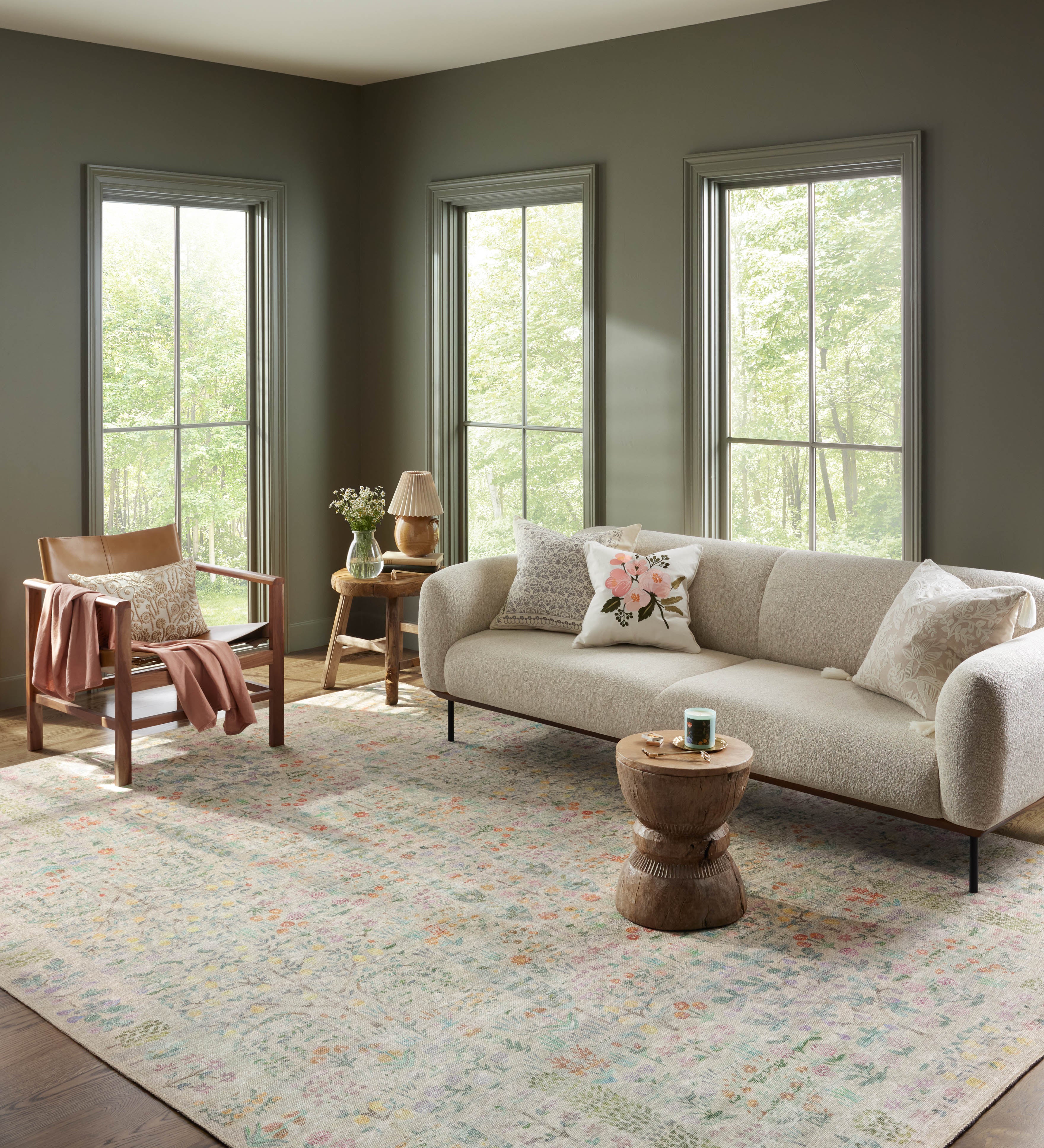 Rifle Paper Co. x Loloi Maison Khaki Rug