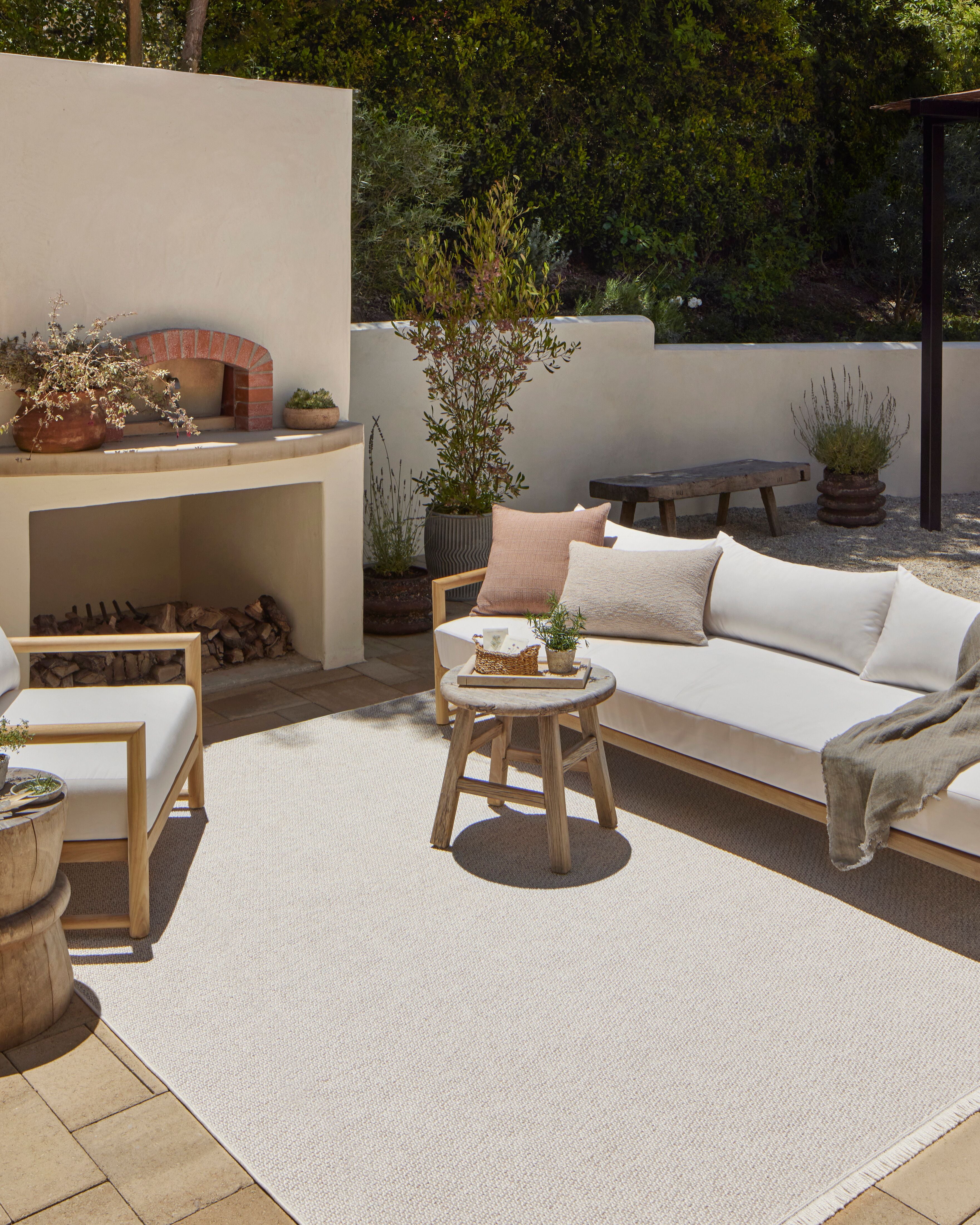Amber Lewis x Loloi Malibu Ivory / Dove Rug No. 02 5-Rugs - indoor/outdoor Loloi
