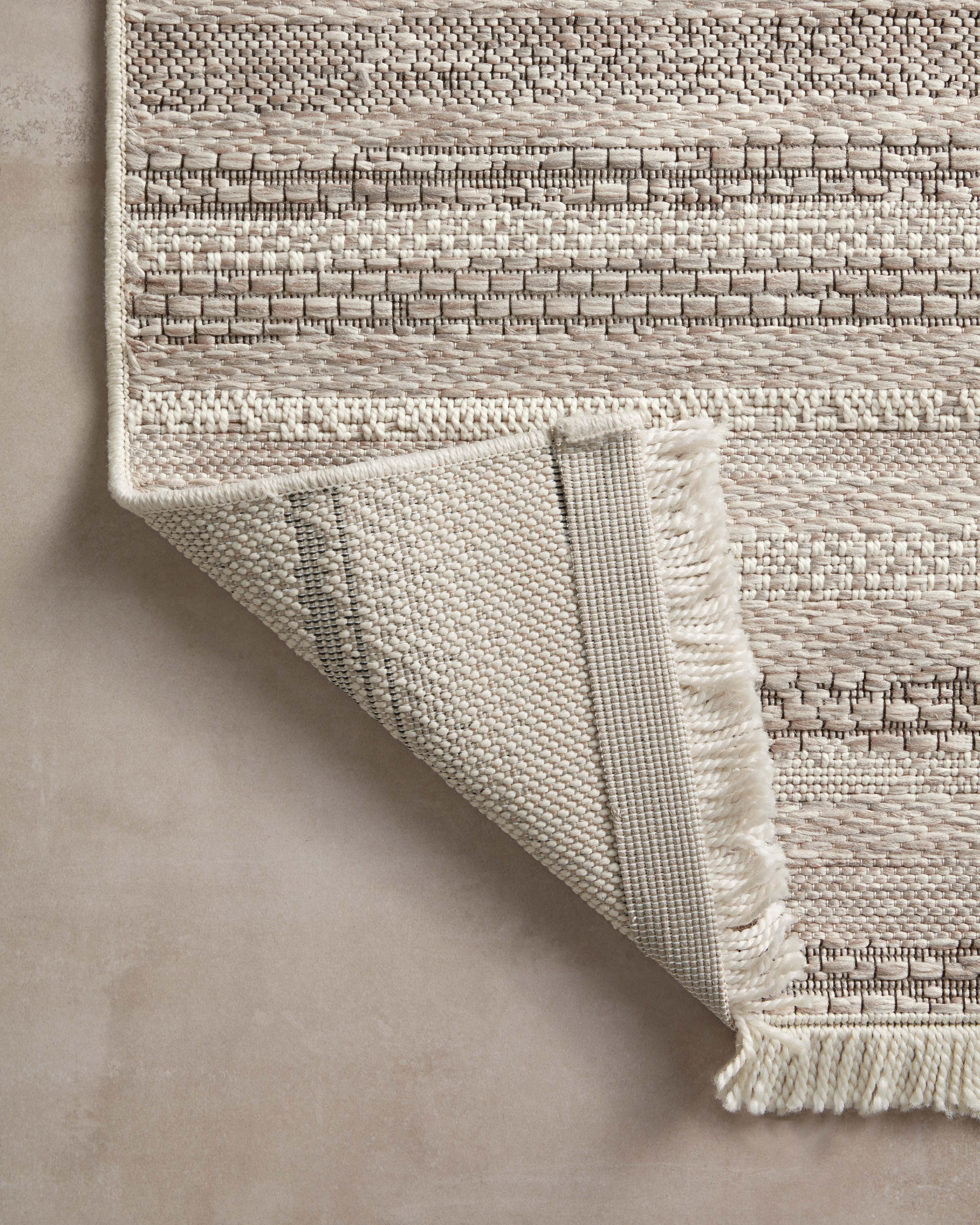 OVERSTOCK RUG - Amber Lewis x Loloi Malibu Ivory / Dove Rug No. 01 - 5'1" x 7'7" IN STORE - Sale Rugs Loloi