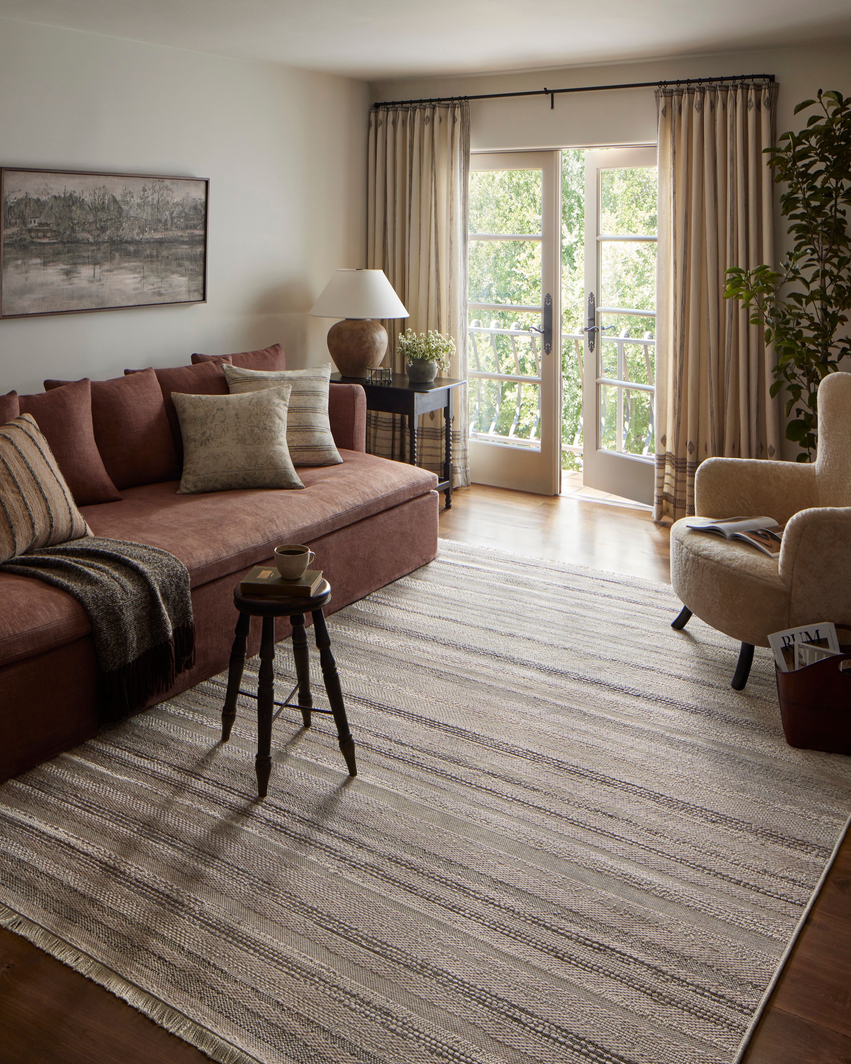 Amber Lewis x Loloi Malibu Ivory / Dove Rug No. 03 5-Rugs - indoor/outdoor Loloi