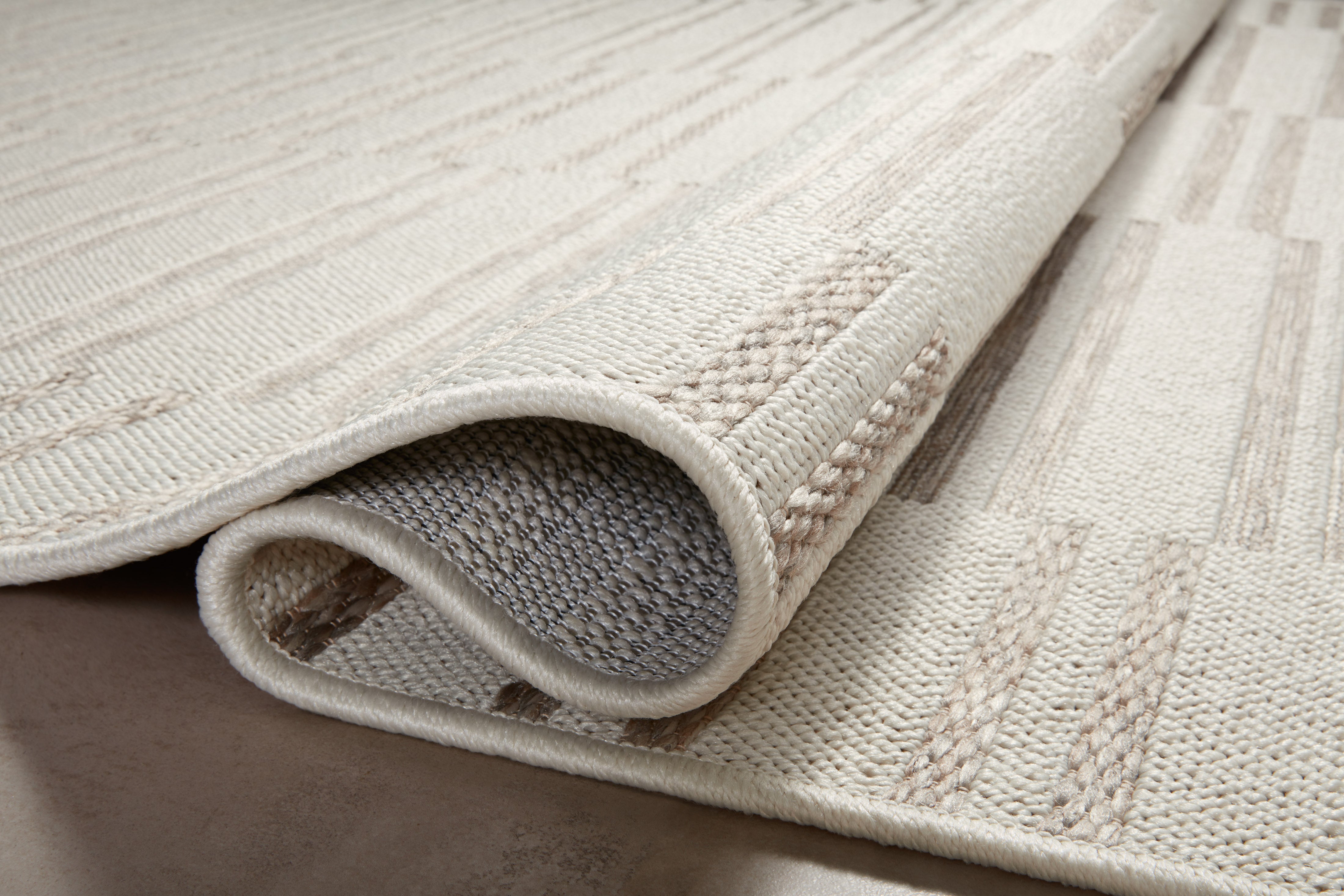 Amber Lewis x Loloi Malibu Ivory / Dove Rug No. 01 5-Rugs - indoor/outdoor Loloi