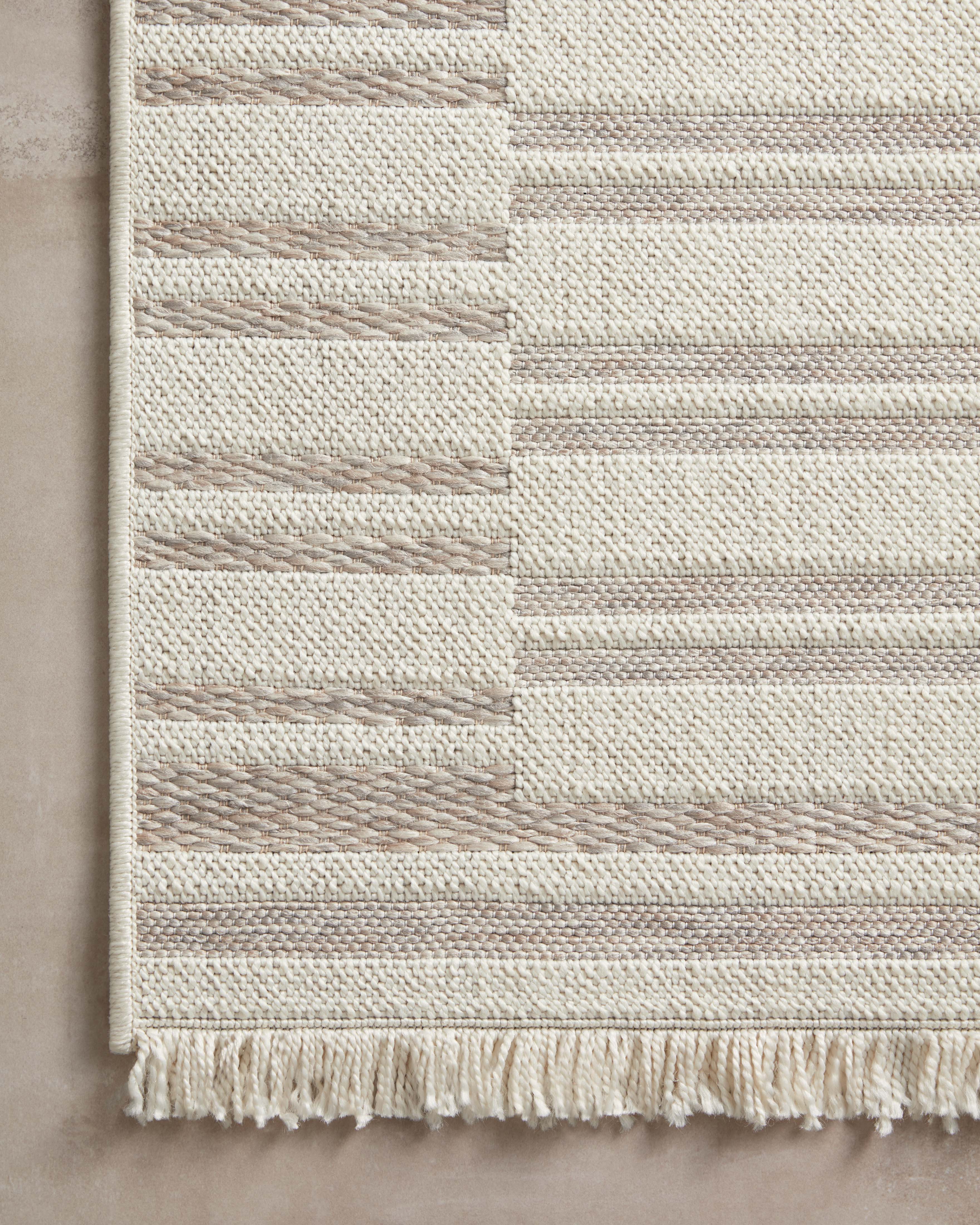 Amber Lewis x Loloi Malibu Ivory / Dove Rug No. 02 5-Rugs - indoor/outdoor Loloi