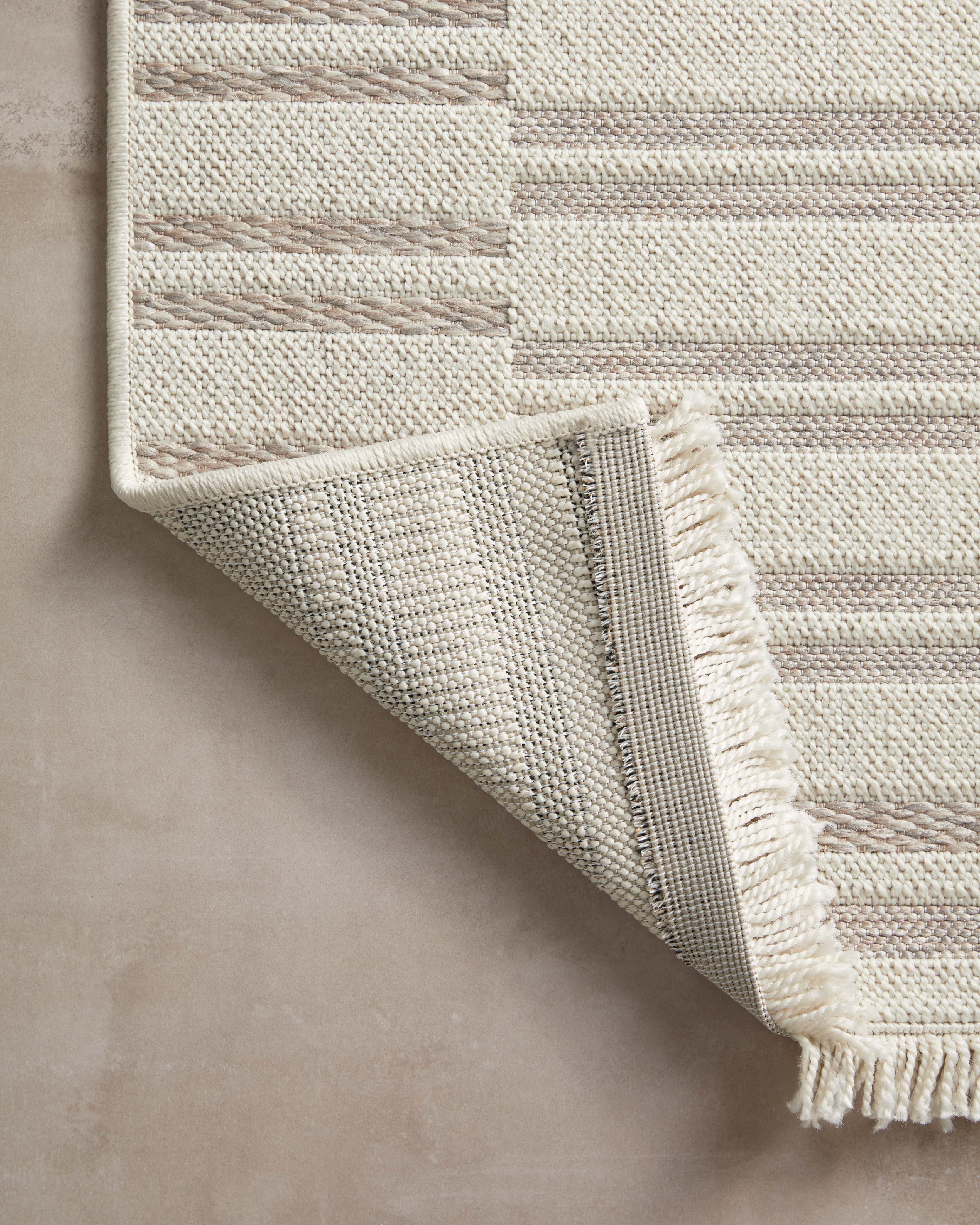 Amber Lewis x Loloi Malibu Ivory / Dove Rug No. 04 5-Rugs - indoor/outdoor Loloi