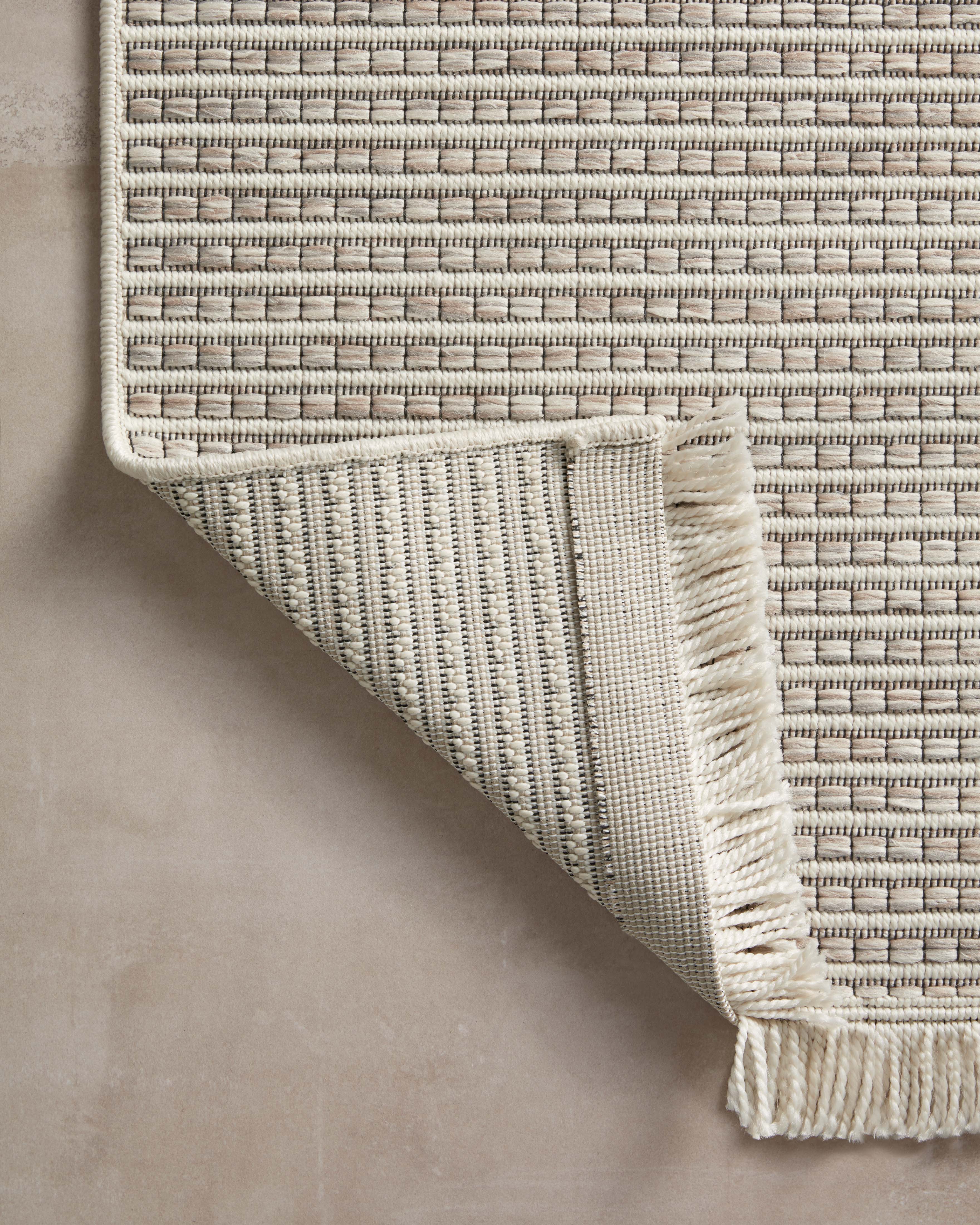 OVERSTOCK RUG - Amber Lewis x Loloi Malibu Ivory / Dove Rug No. 01 - 5'1" x 7'7" IN STORE - Sale Rugs Loloi