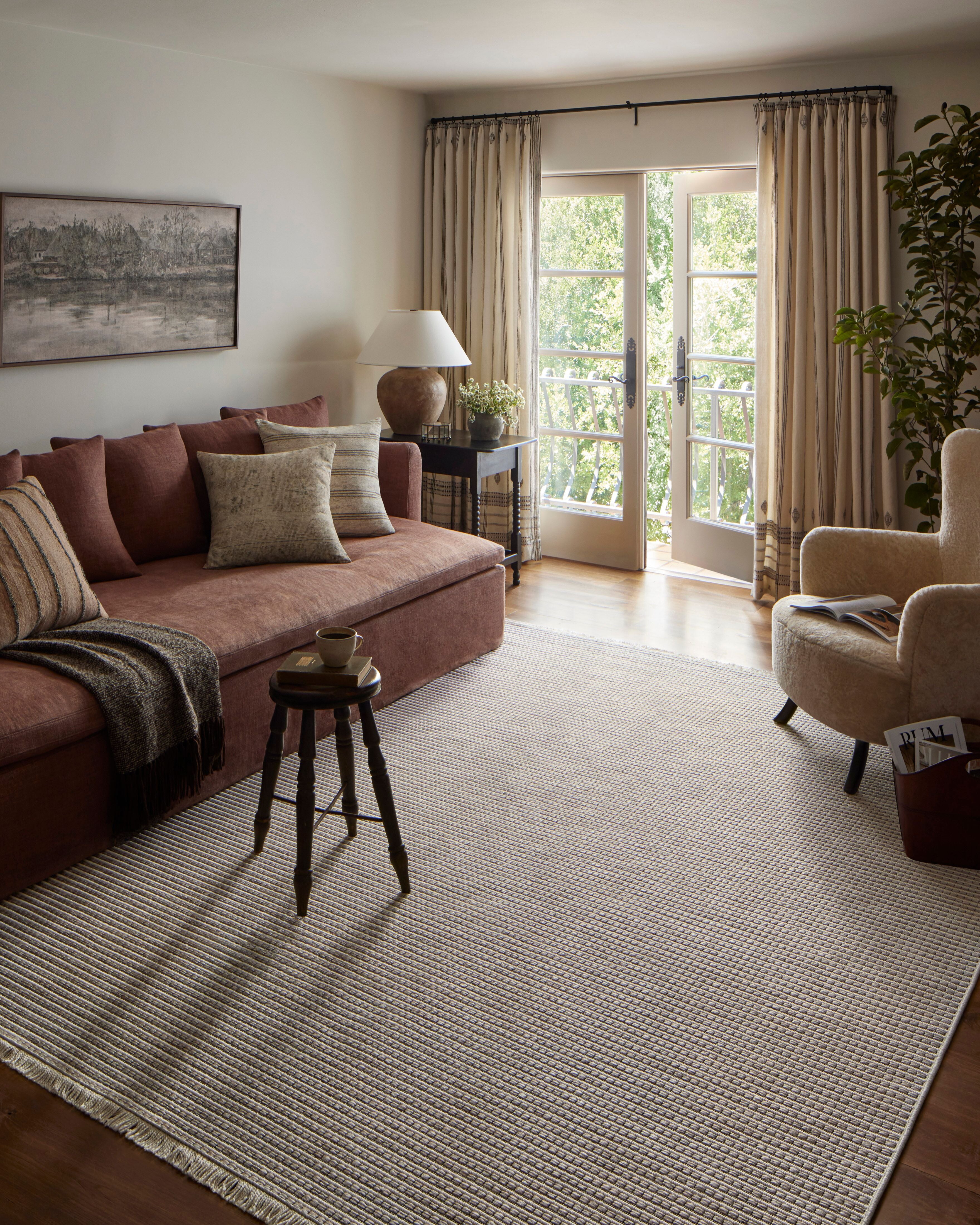 Amber Lewis x Loloi Malibu Ivory / Dove Rug No. 05 5-Rugs - indoor/outdoor Loloi