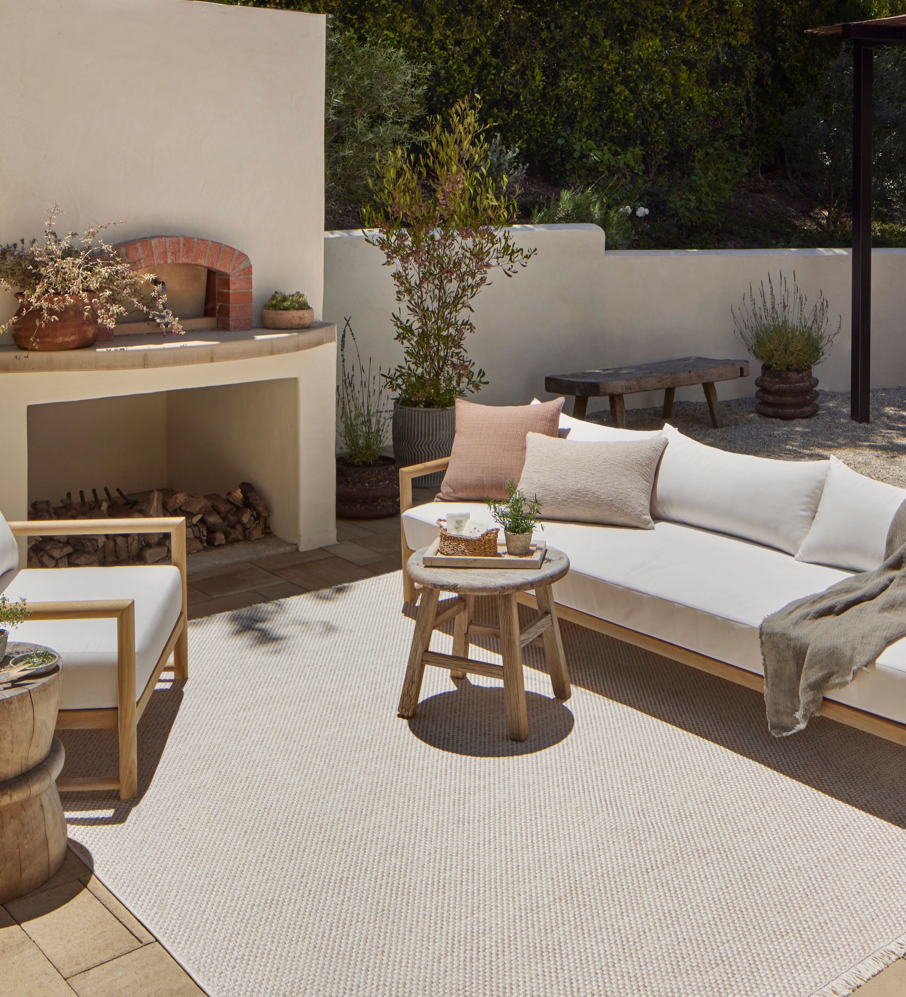 Amber Lewis x Loloi Malibu Ivory / Dove Rug No. 05 5-Rugs - indoor/outdoor Loloi