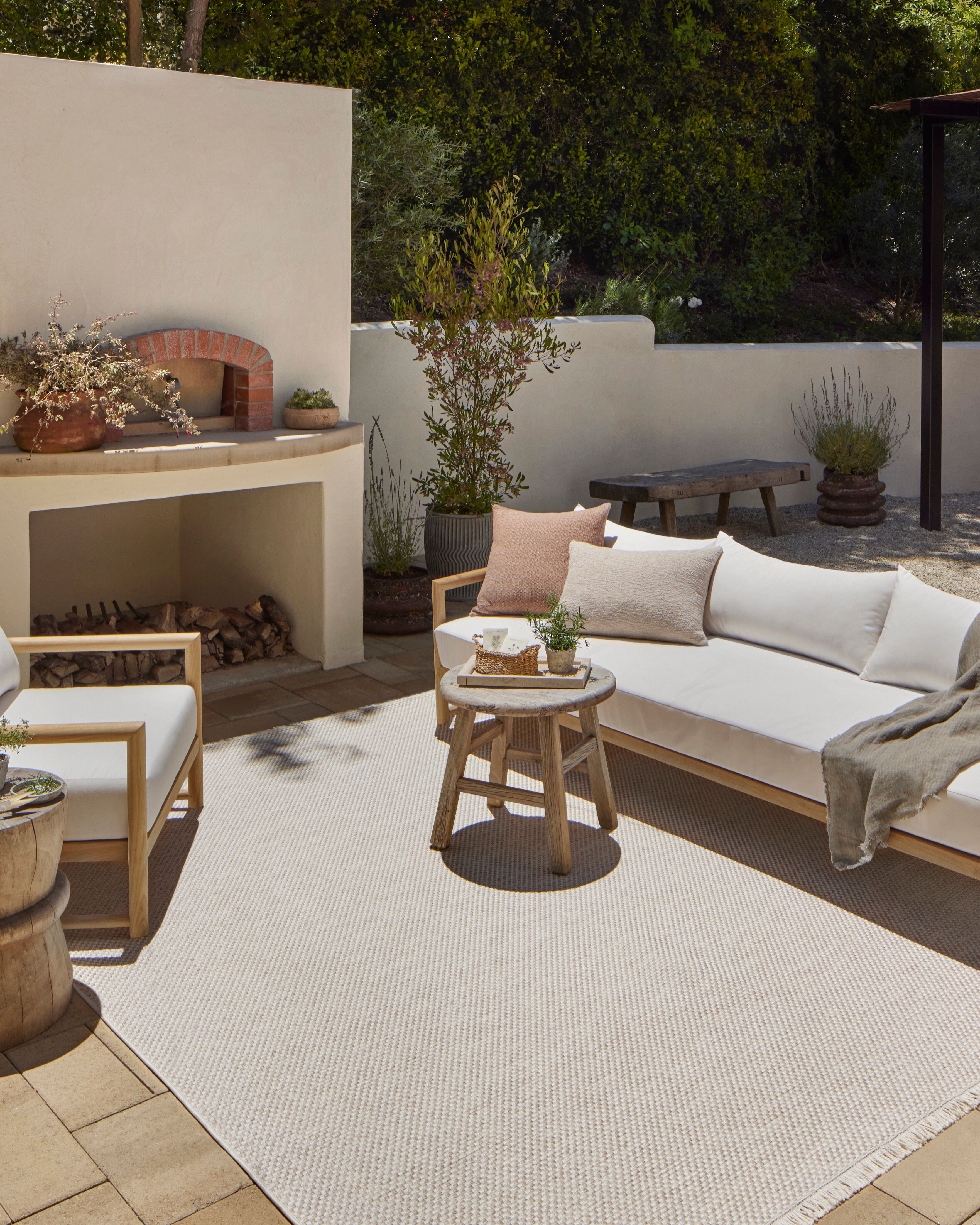 Amber Lewis x Loloi Malibu Ivory / Dove Rug No. 02 5-Rugs - indoor/outdoor Loloi