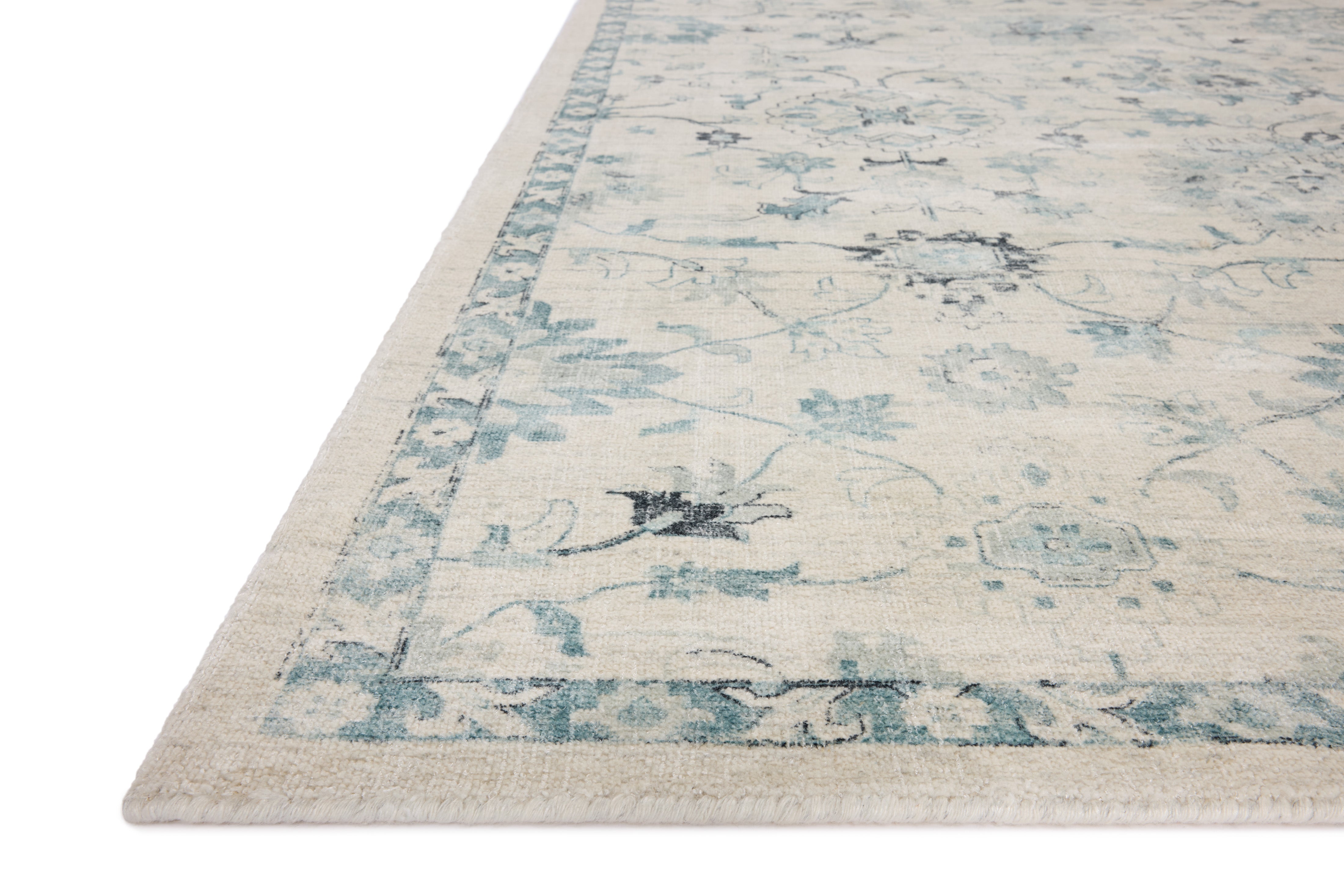 Loloi Marcella Blue / Ivory Rug RUGS-patterned Loloi