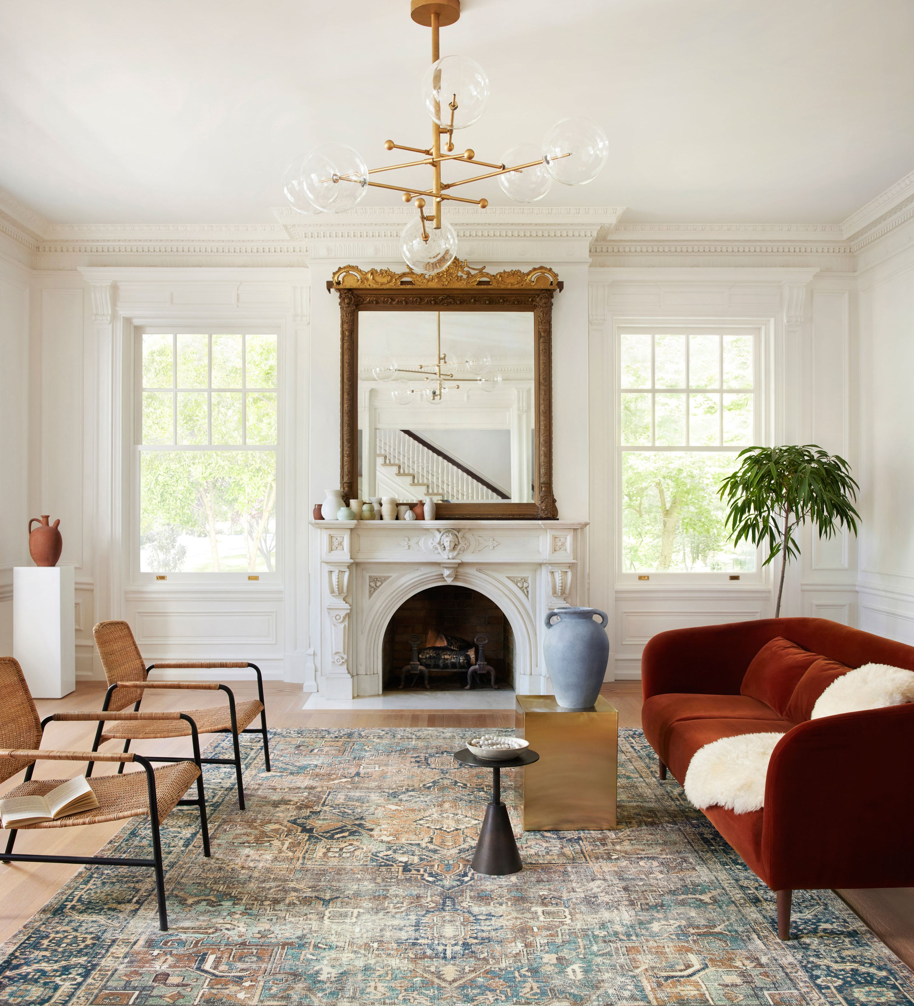 Loloi Margot Terracotta/Lagoon Rug 0-RUGS - patterned Loloi