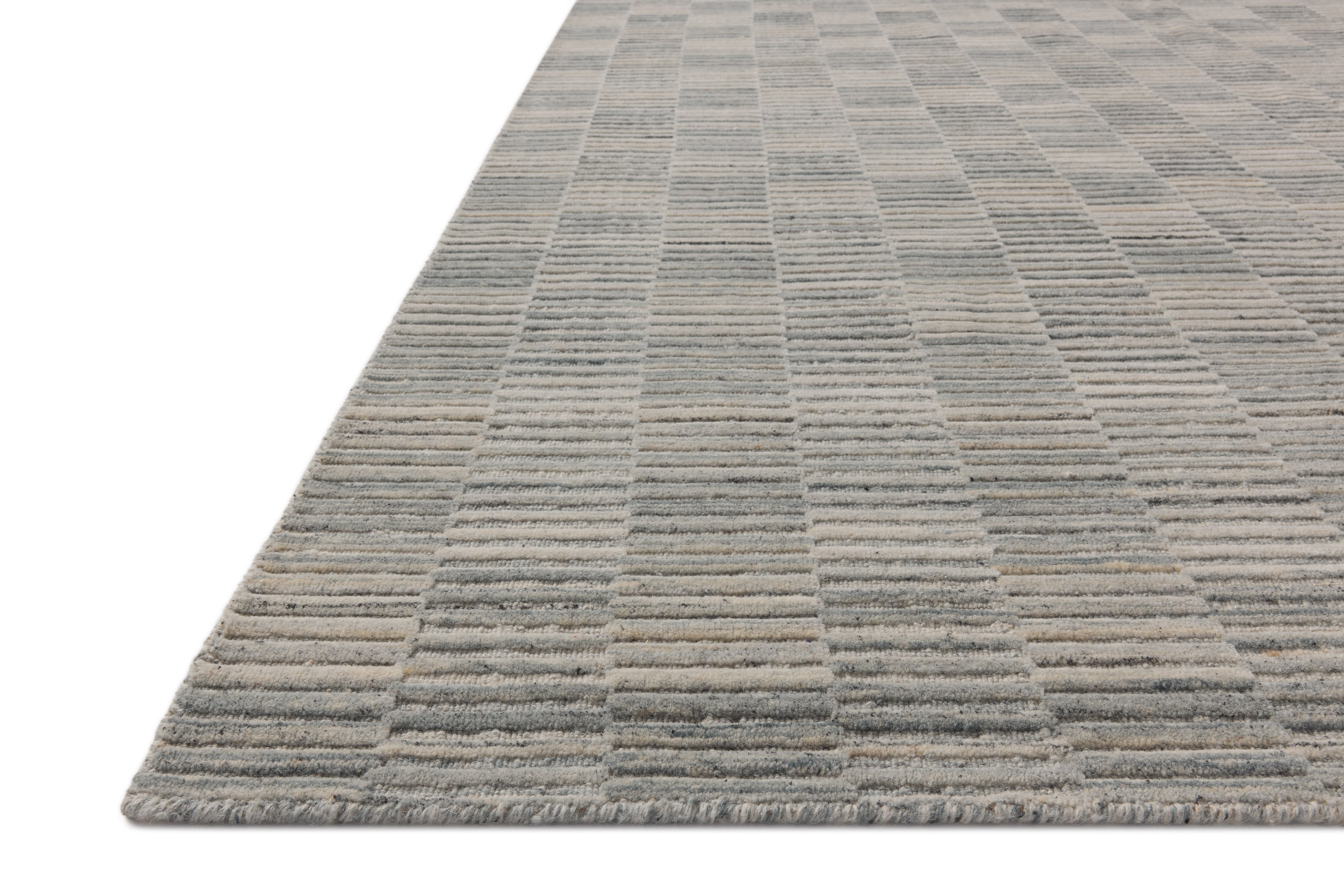 Amber Lewis x Loloi Marlowe Sky / Natural RUGS - checkered Loloi