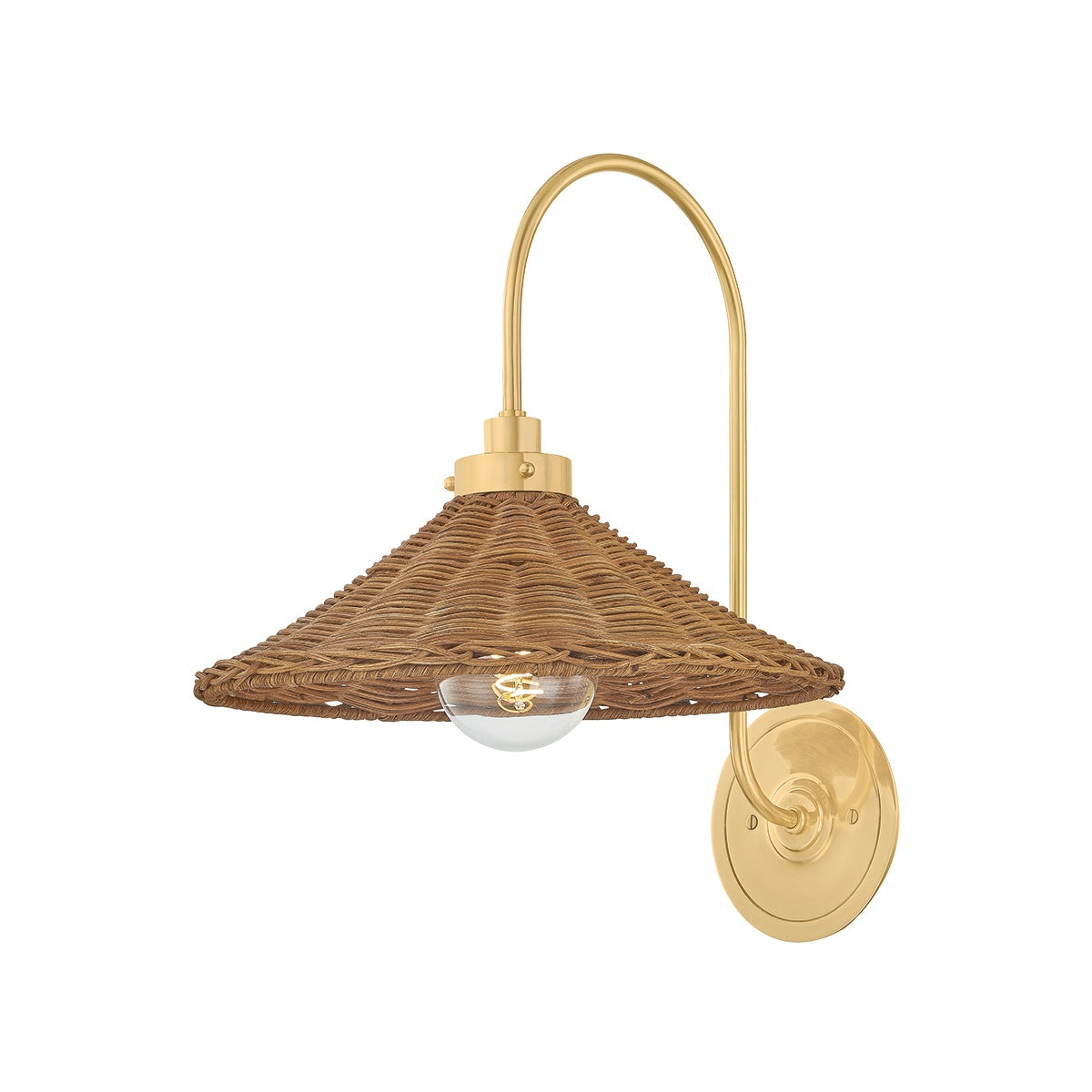 Kensington Wall Sconce, Aged Brass