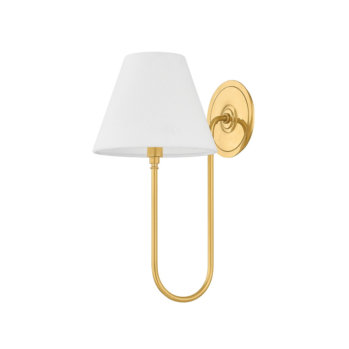 Hawthorne Wall Sconce, Aged Brass