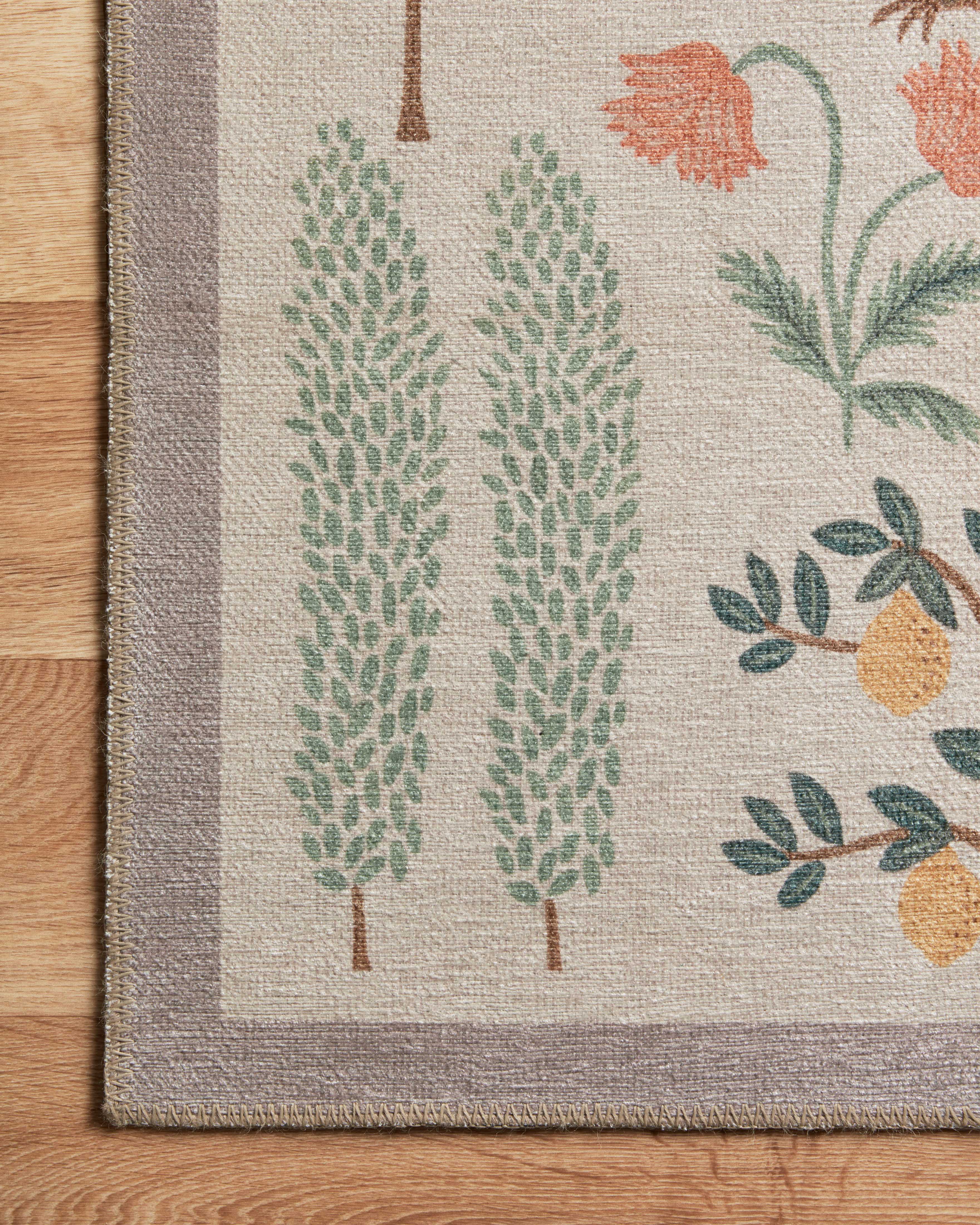 Rifle Paper Co. x Loloi Menagerie Cream Rug No.2 RUGS - synthetic Loloi 18" x 18"