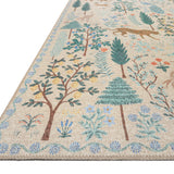 Rifle Paper Co. x Loloi Menagerie Cream Rug No.1 RUGS - synthetic Loloi 18" x 18"
