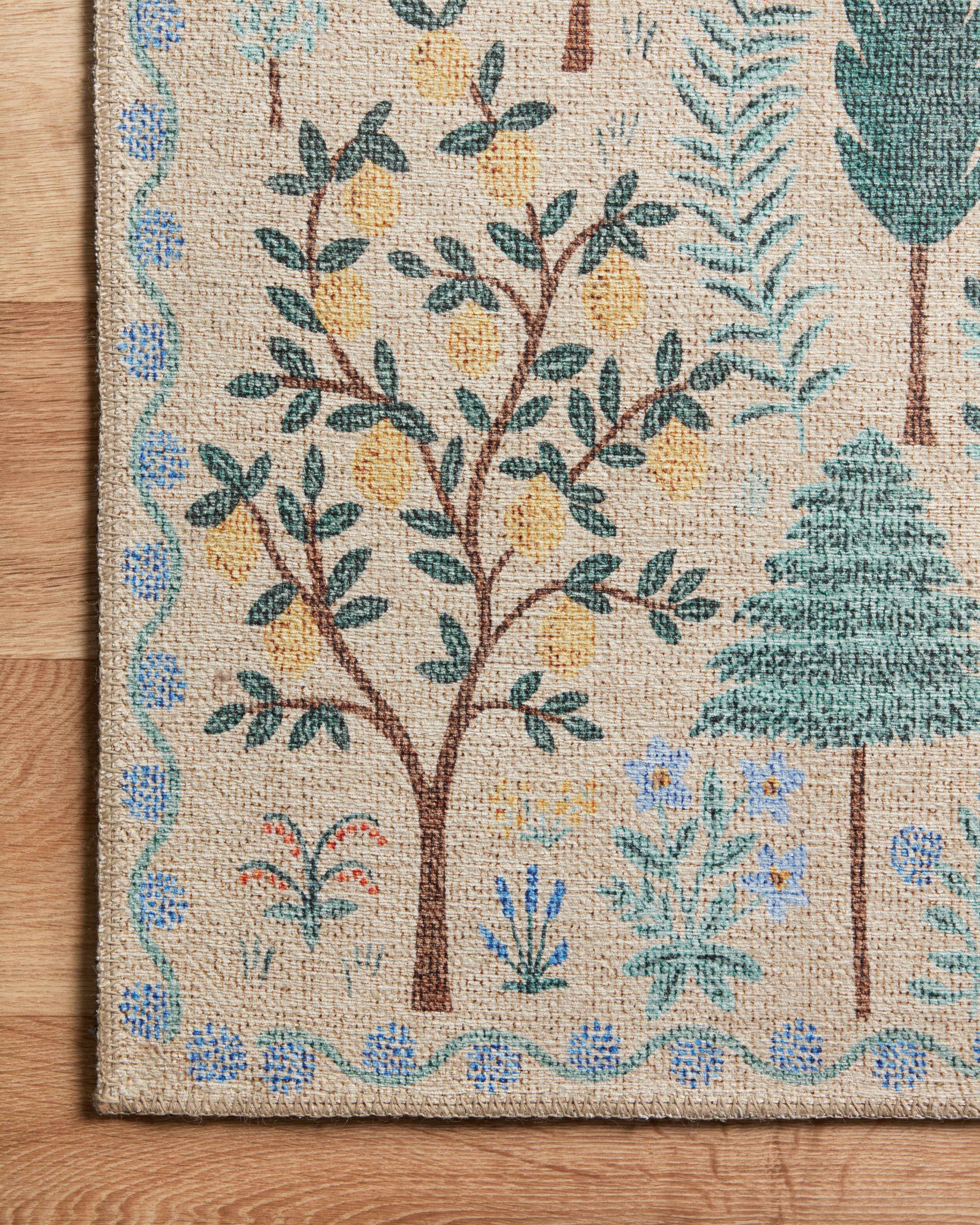 Rifle Paper Co. x Loloi Menagerie Cream Rug No.1 RUGS - synthetic Loloi 18" x 18"