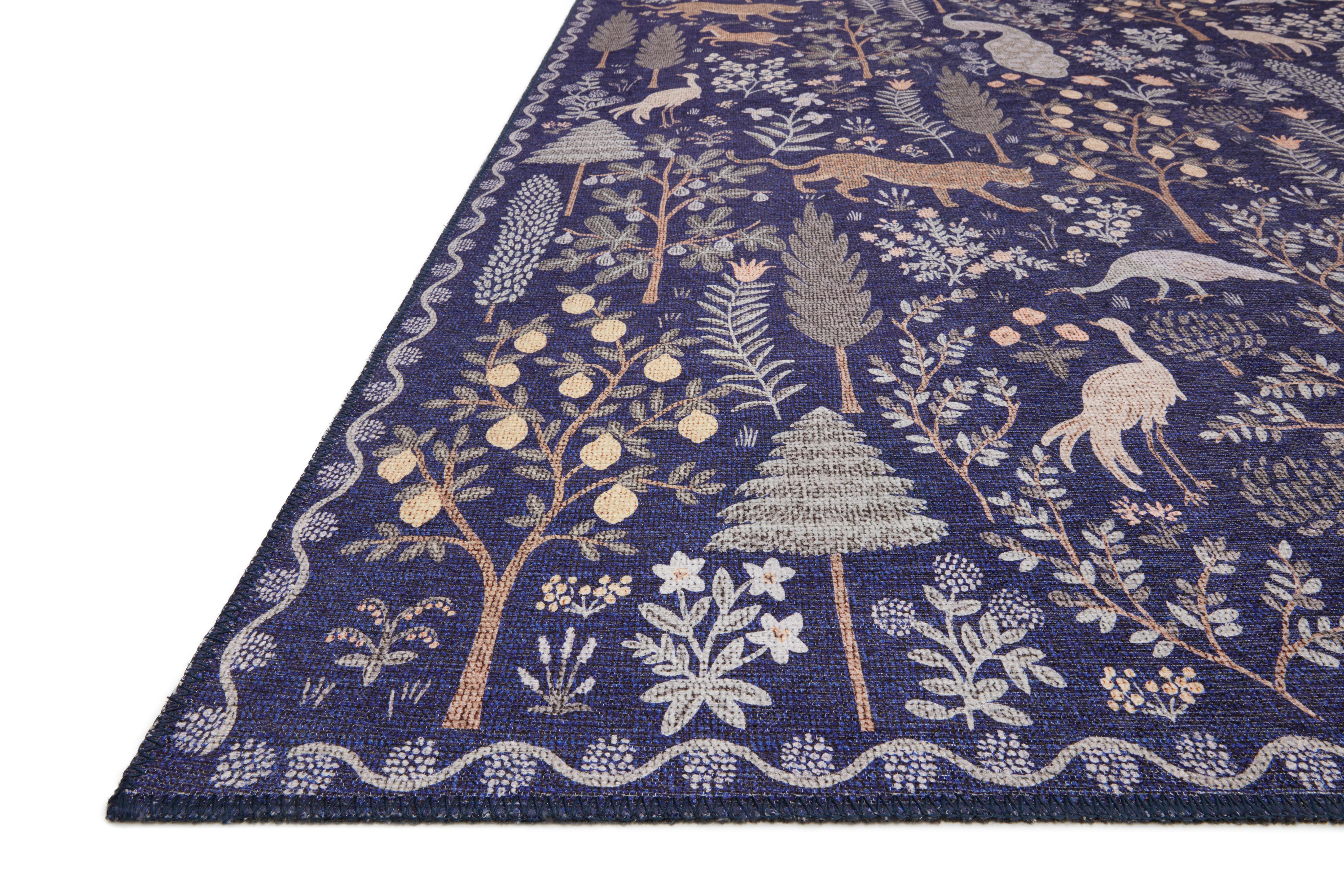 Rifle Paper Co. X Loloi/ Menagerie Forest Navy Rug 3 - RUGS - patterned Loloi