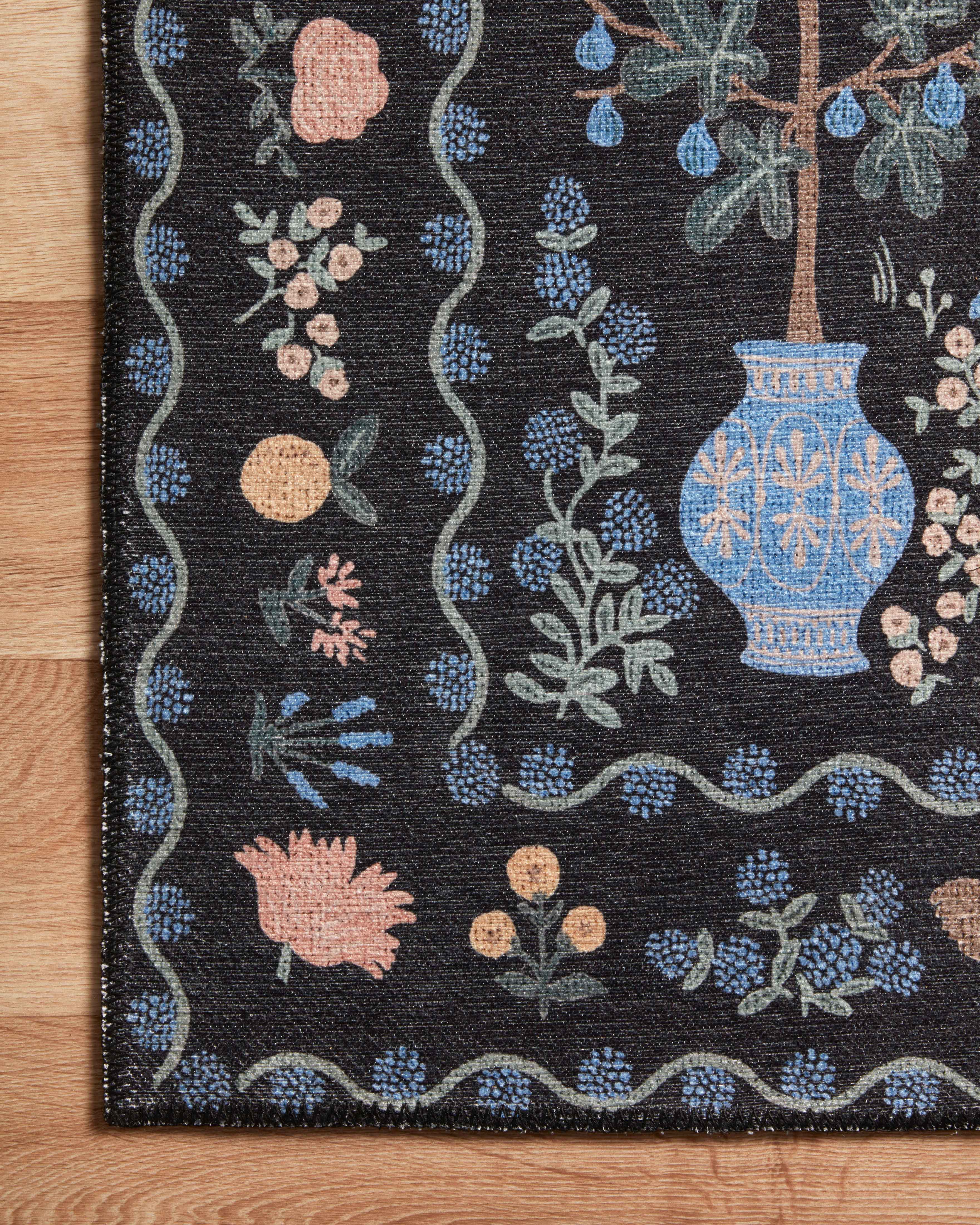 Rifle Paper Co. x Loloi Menagerie Black Rug No.2 RUGS - synthetic Loloi 18" x 18"