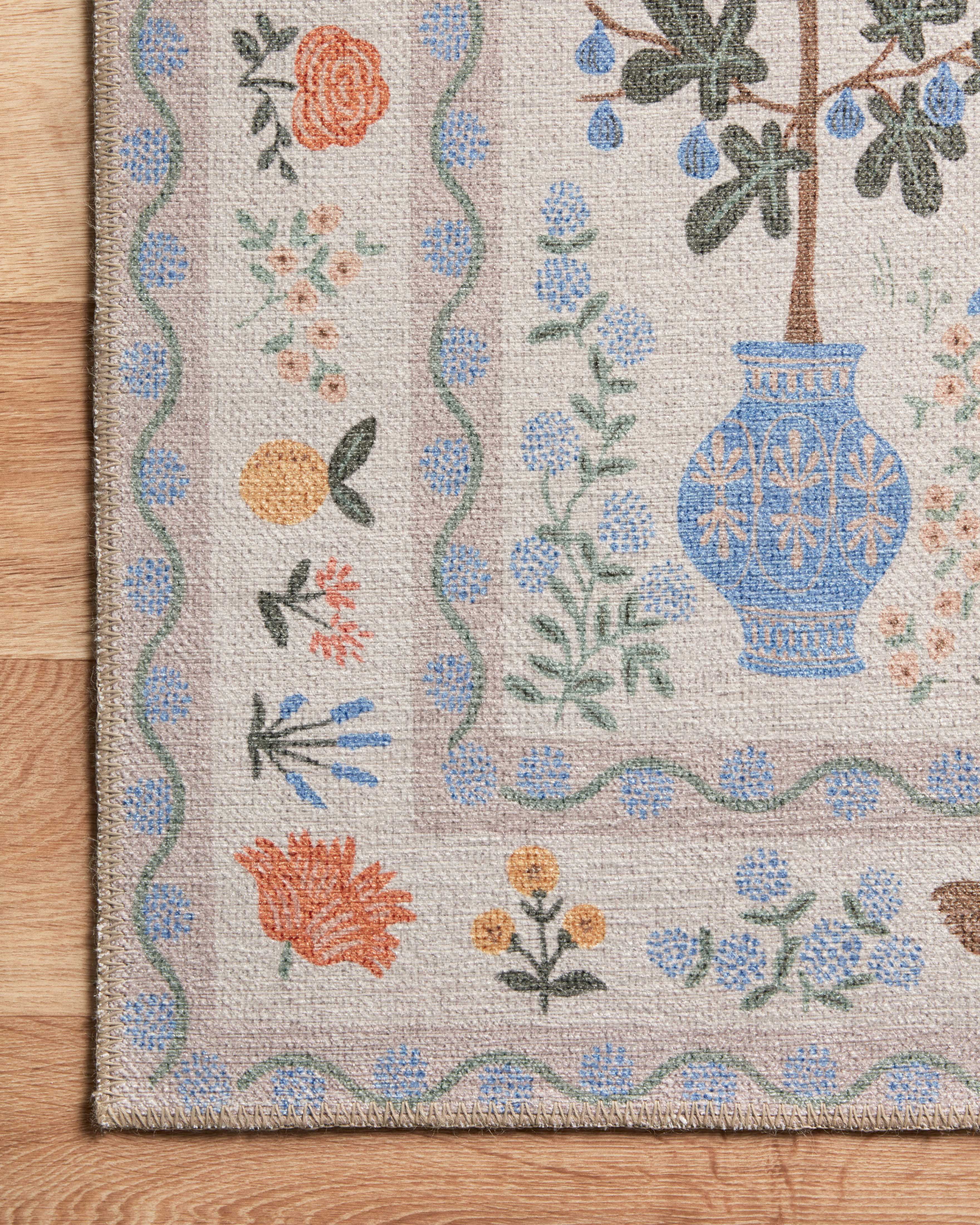 Rifle Paper Co. x Loloi Menagerie Cream Rug No.2 RUGS - synthetic Loloi 18" x 18"