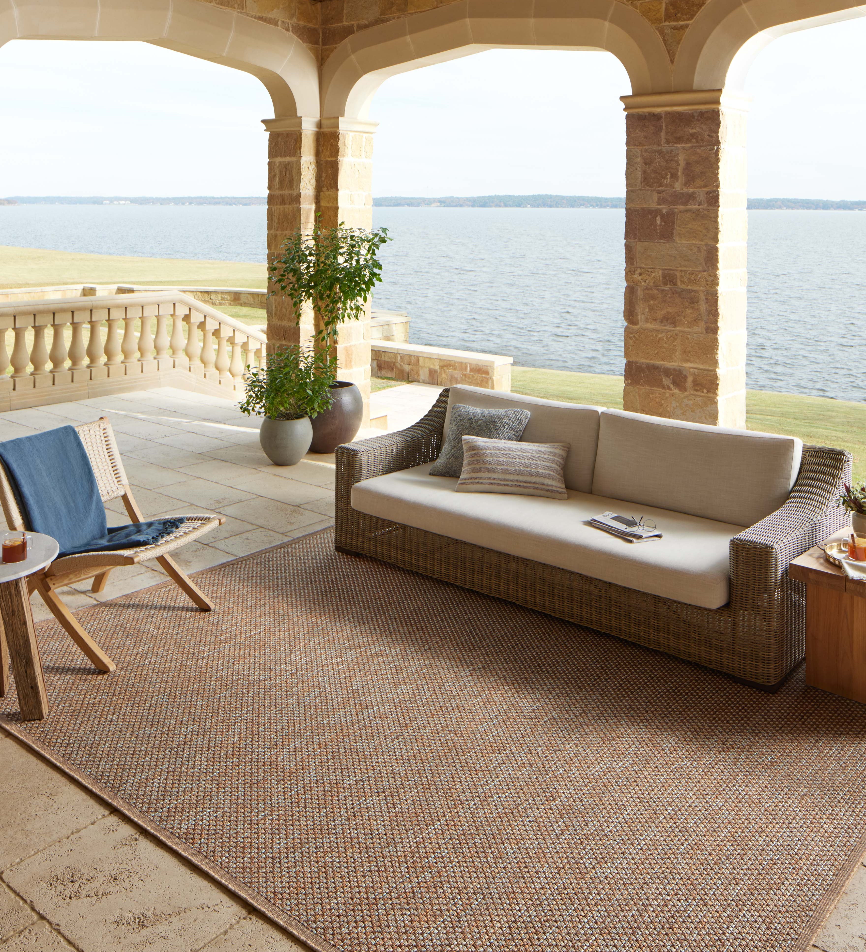 Loloi Merrick Oatmeal / Sunrise Rug 5-Rugs - indoor/outdoor Loloi