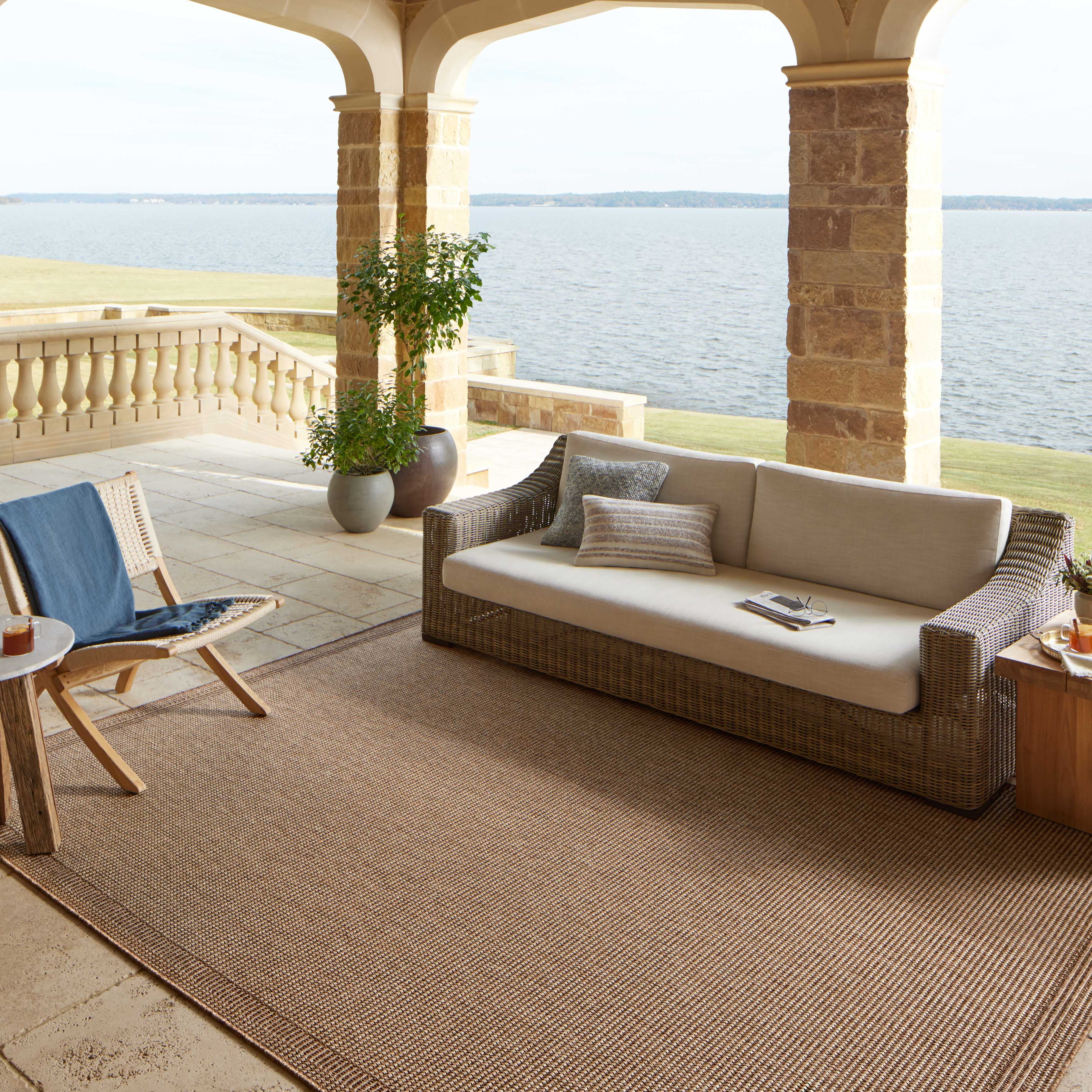 Loloi Merrick Natural / Oatmeal Rug 5-Rugs - indoor/outdoor Loloi