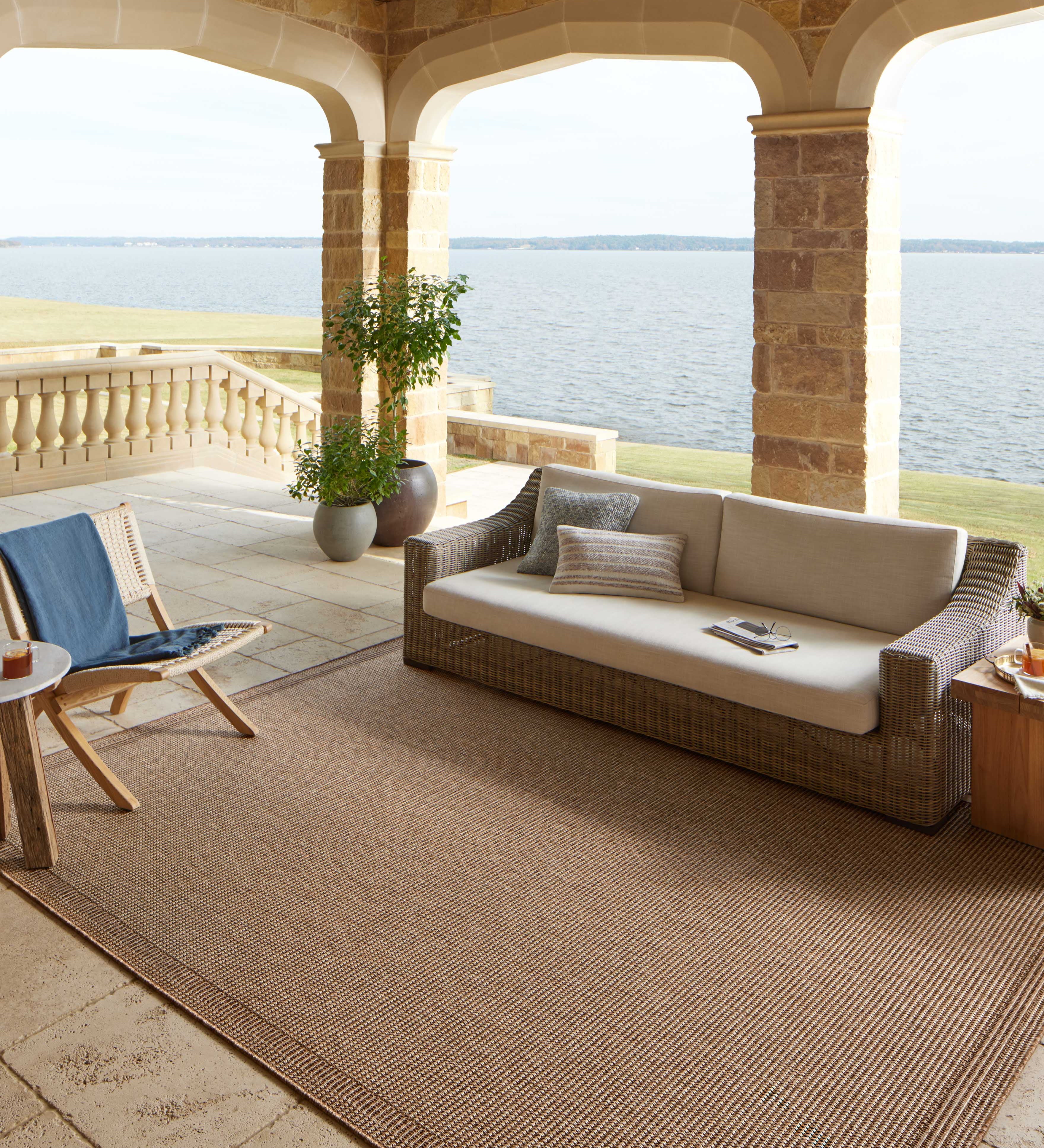 Loloi Merrick Natural / Oatmeal Rug 5-Rugs - indoor/outdoor Loloi