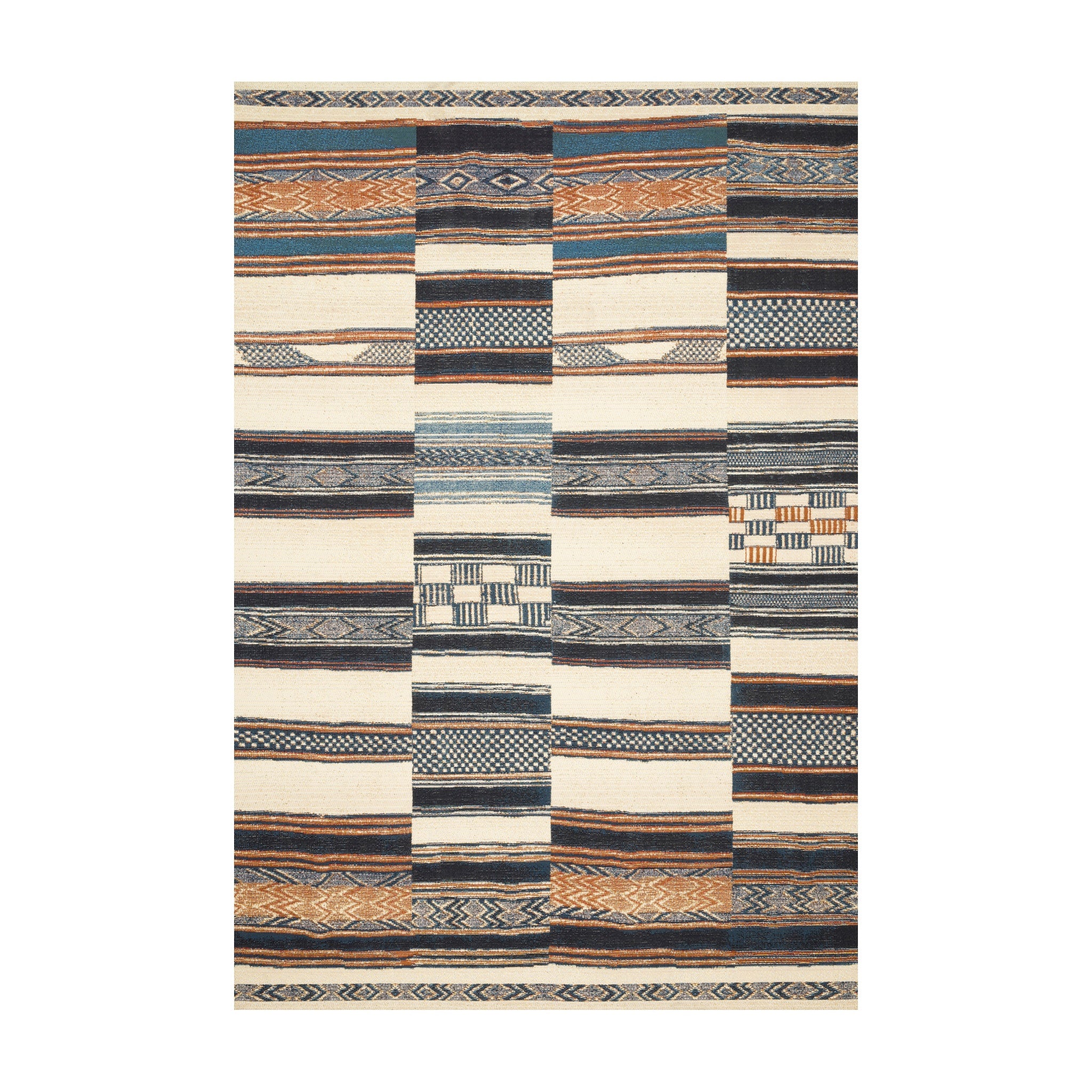Loloi Mika Ivory / Multi Rug RUGS - synthetic Loloi 18" x 18"