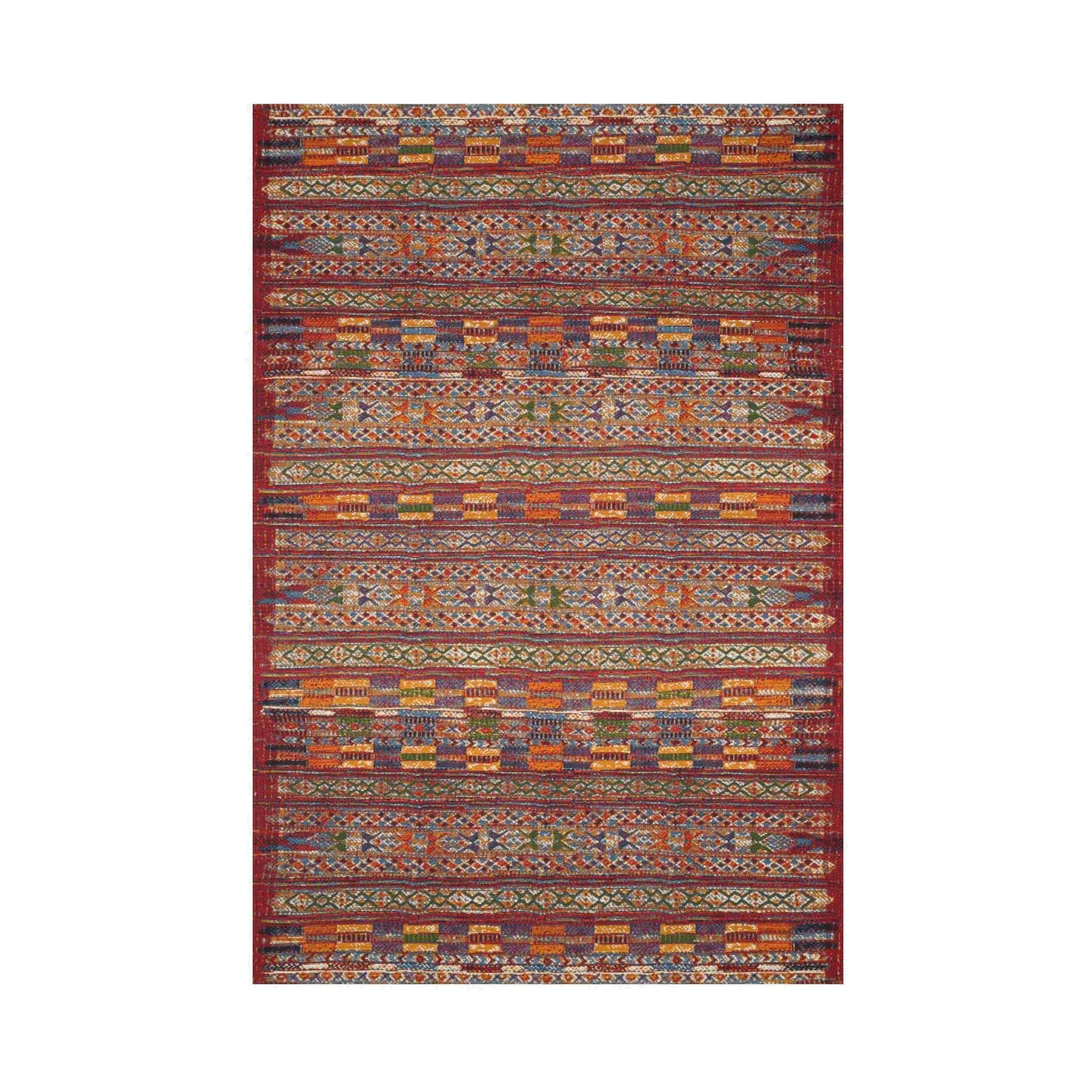 Loloi Mika Red / Multi Rug 5-Rugs - indoor/outdoor Loloi 18" x 18" sample
