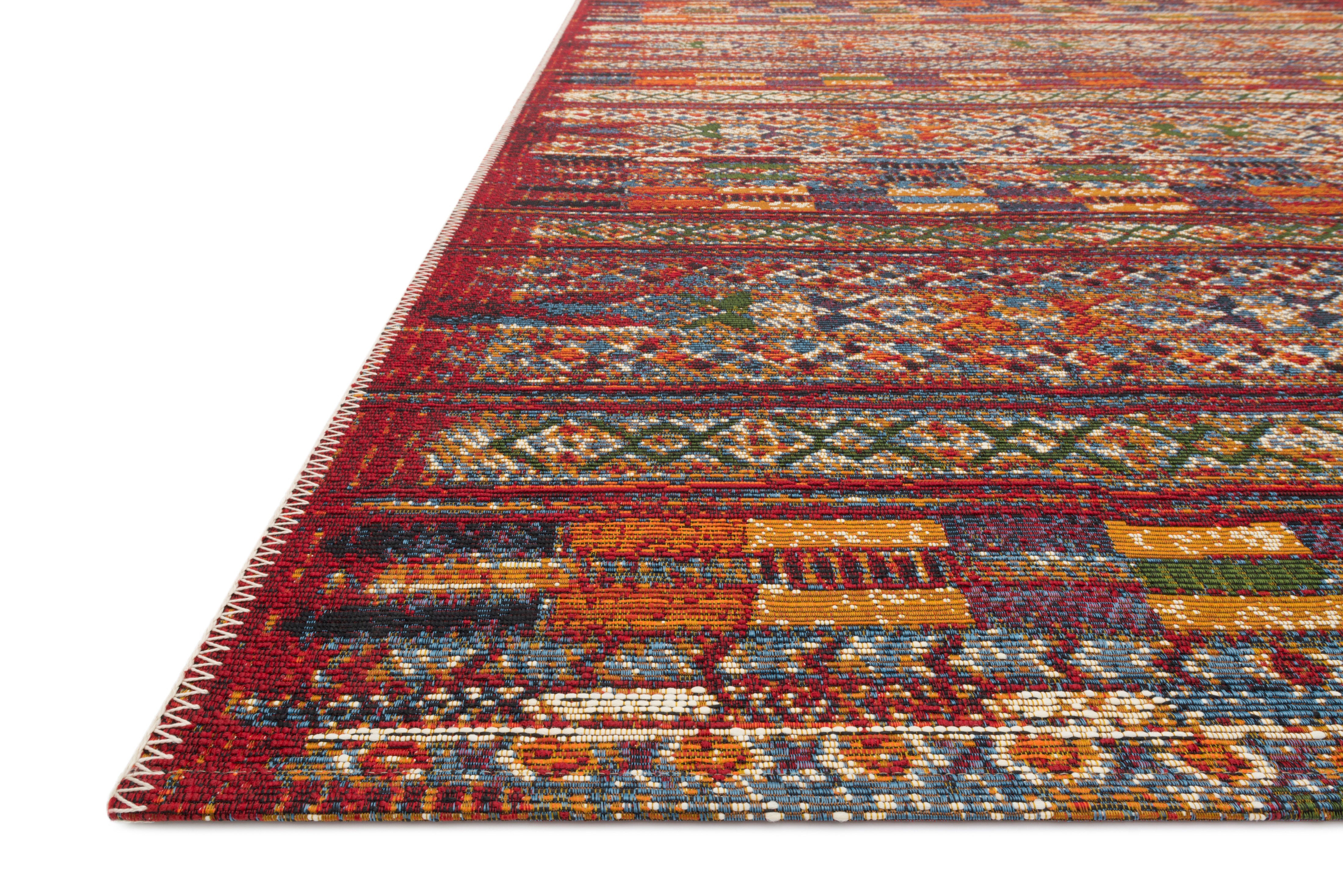 Loloi Mika Red / Multi Rug 5-Rugs - indoor/outdoor Loloi