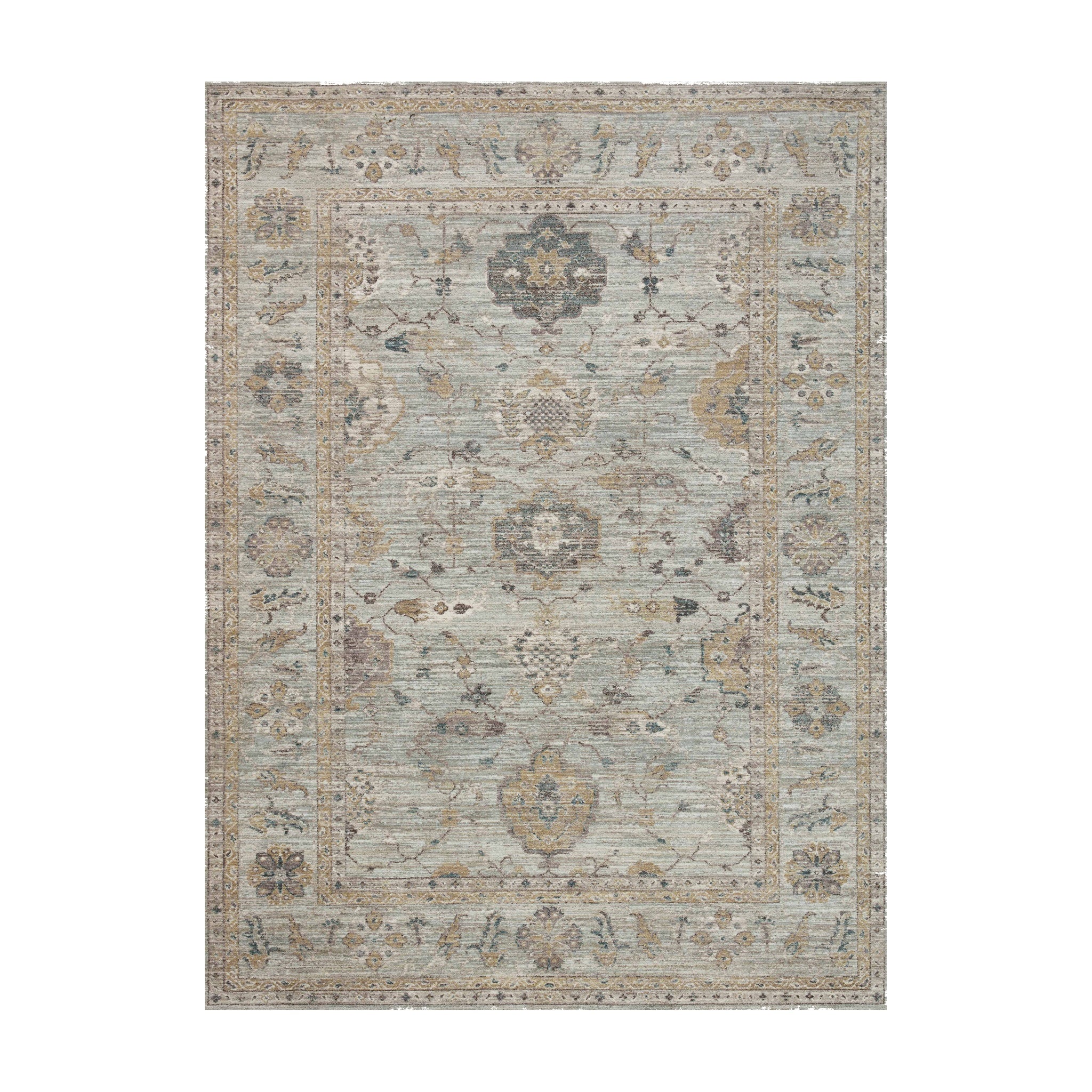 Joanna Gaines x Loloi Millie Sky / Gold Rug RUGS - synthetic Loloi 18" x 18"