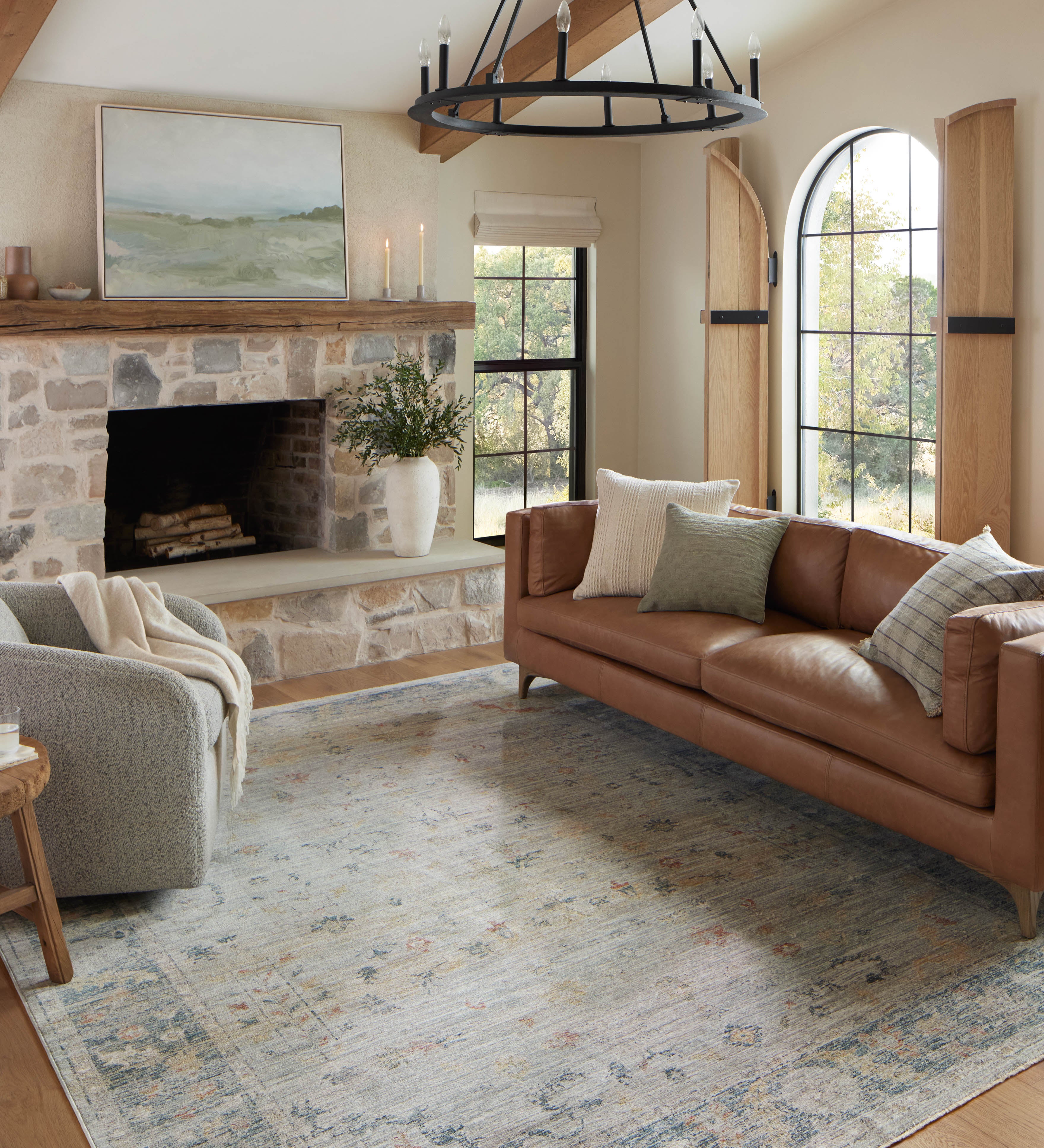 Magnolia Home by Joanna Gaines x Loloi Millie Slate / Multi Rug 0-patterned rugs Loloi