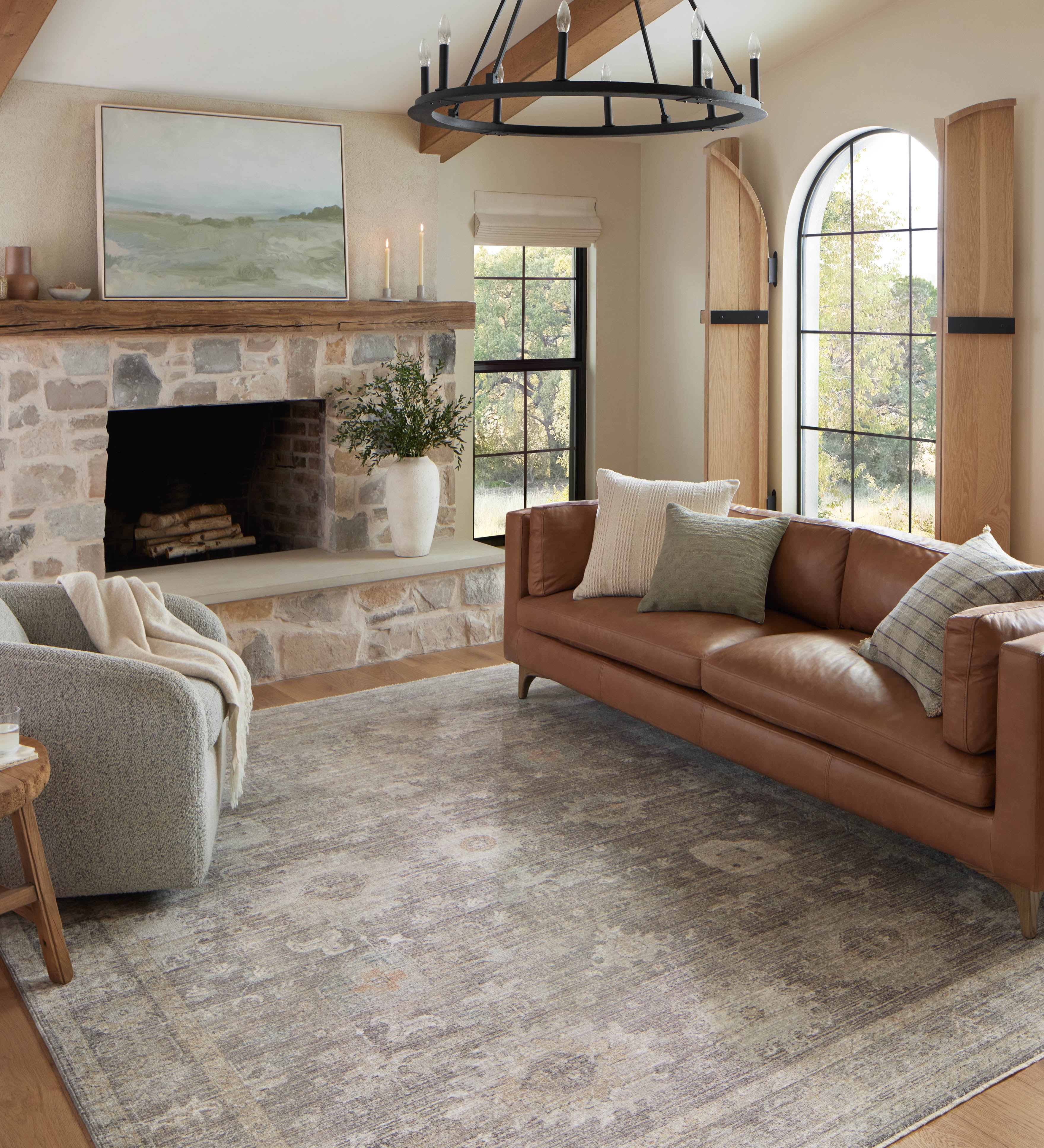 Magnolia Home by Joanna Gaines x Loloi Millie Stone / Natural Rug 0-patterned rugs Loloi