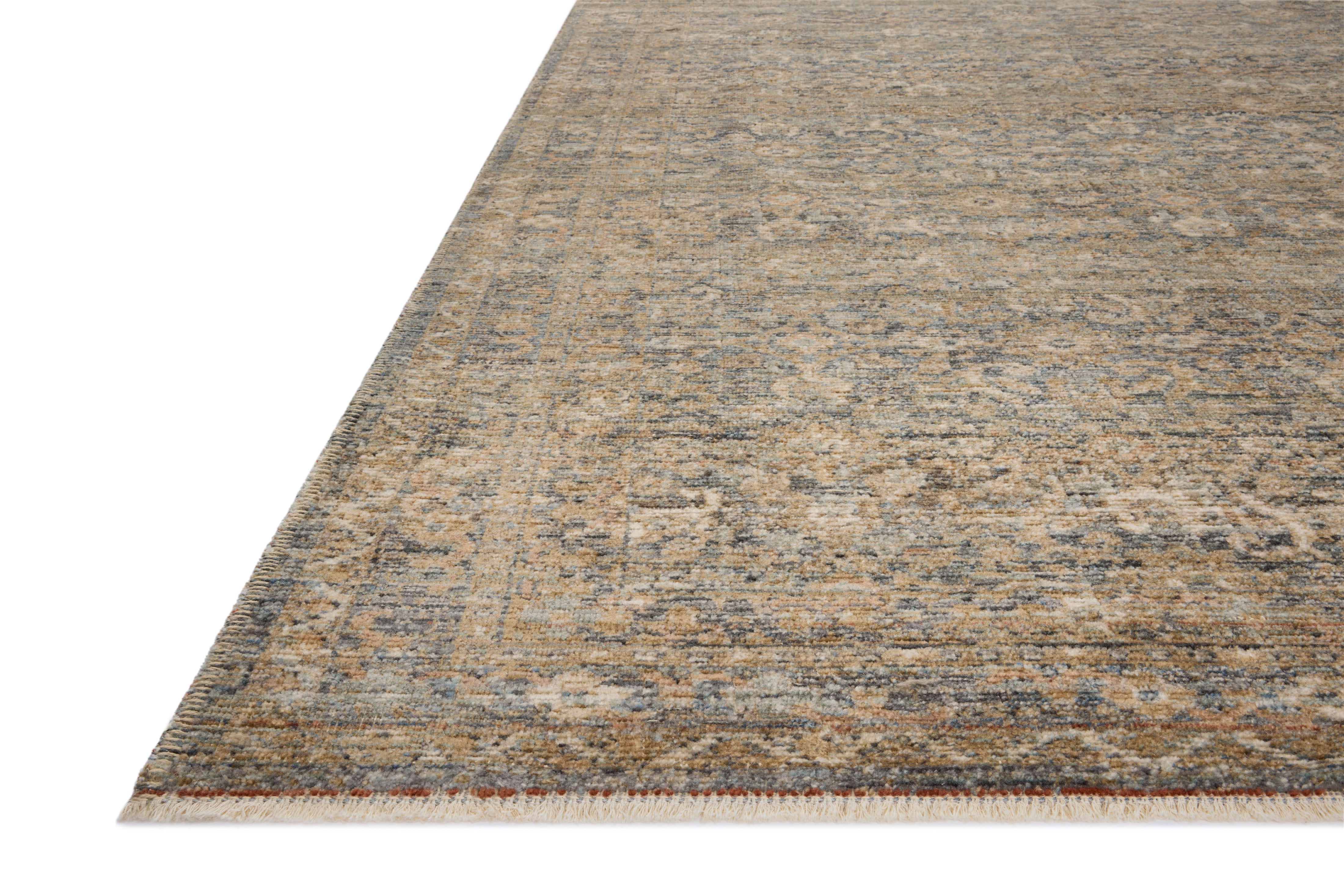 Amber Lewis x Loloi Molly Denim / Gold Rug 0-RUGS-patterned Loloi