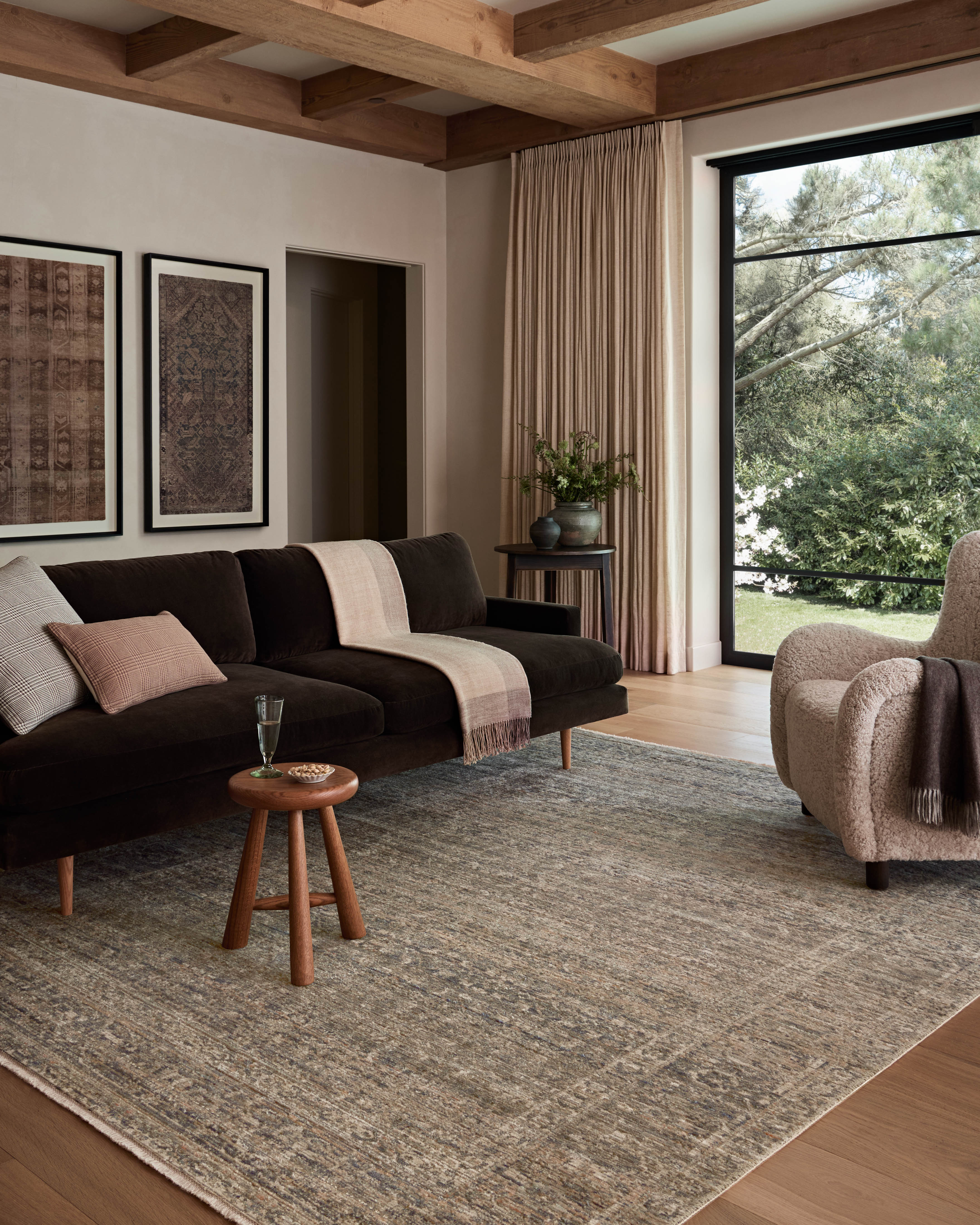 Amber Lewis x Loloi Molly Navy / Blush Rug 0-RUGS-patterned Loloi