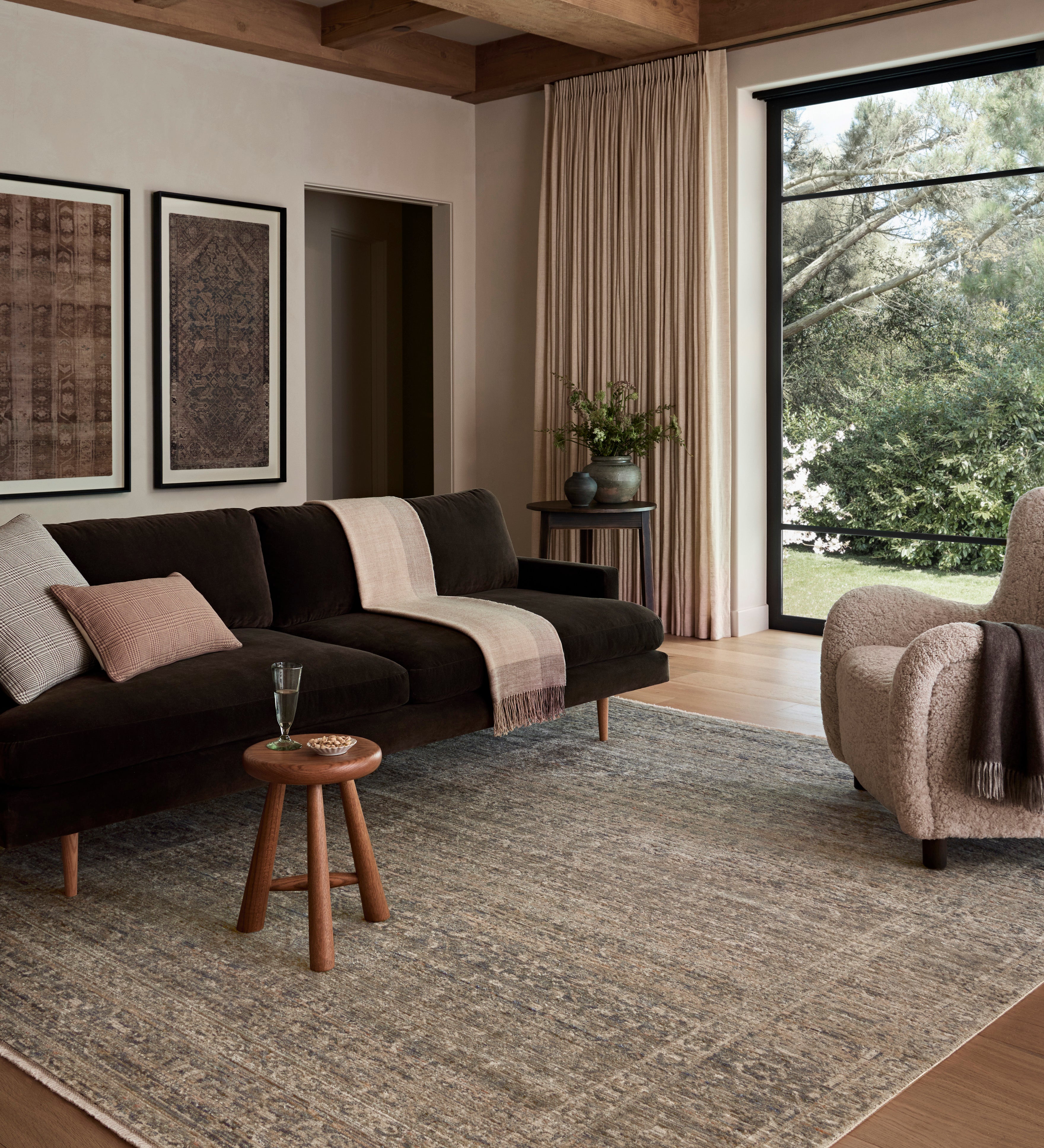 Amber Lewis x Loloi Molly Navy / Blush Rug 0-RUGS-patterned Loloi