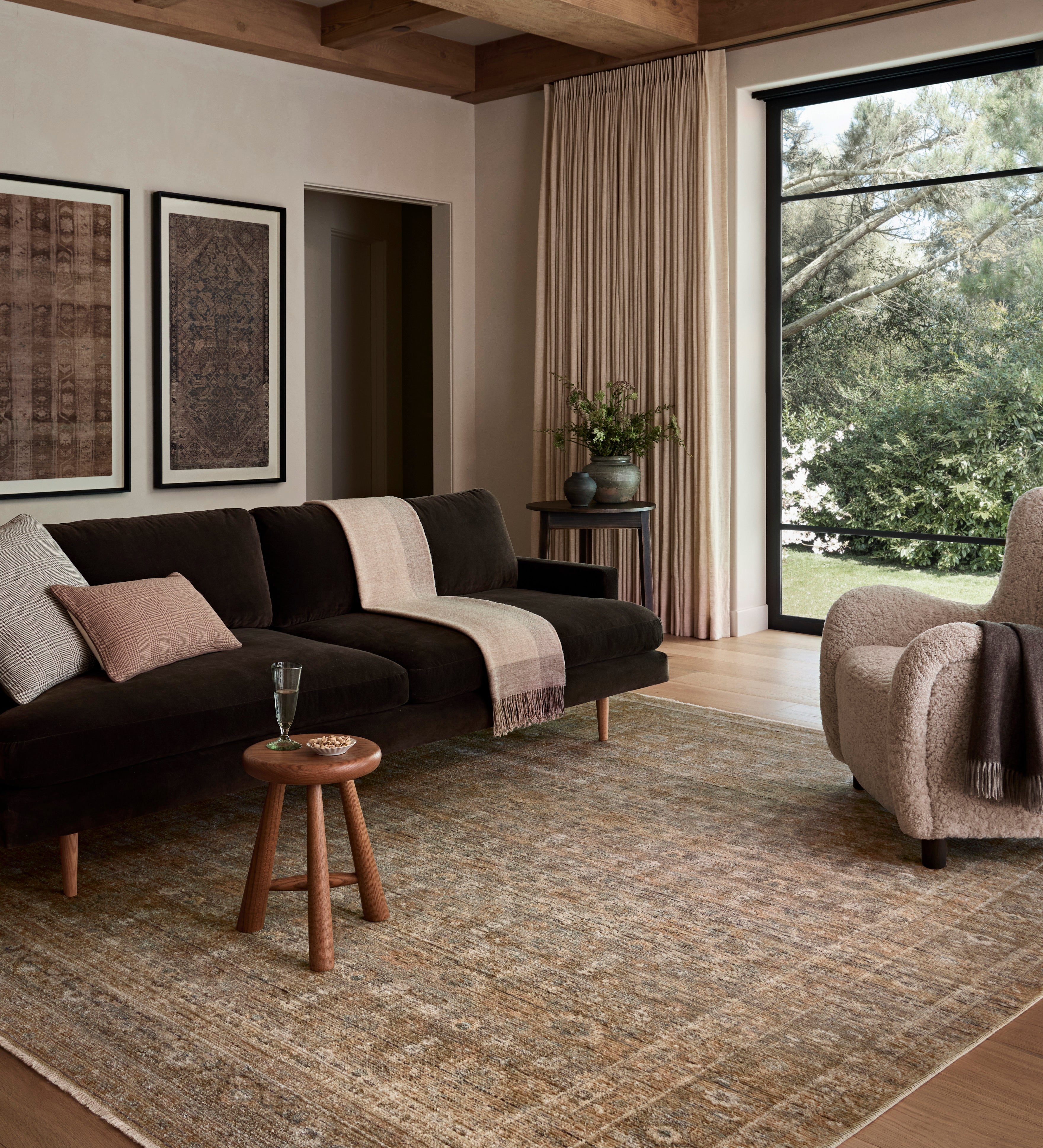 Amber Lewis x Loloi Molly Gold / Blue Rug 0-RUGS-patterned Loloi