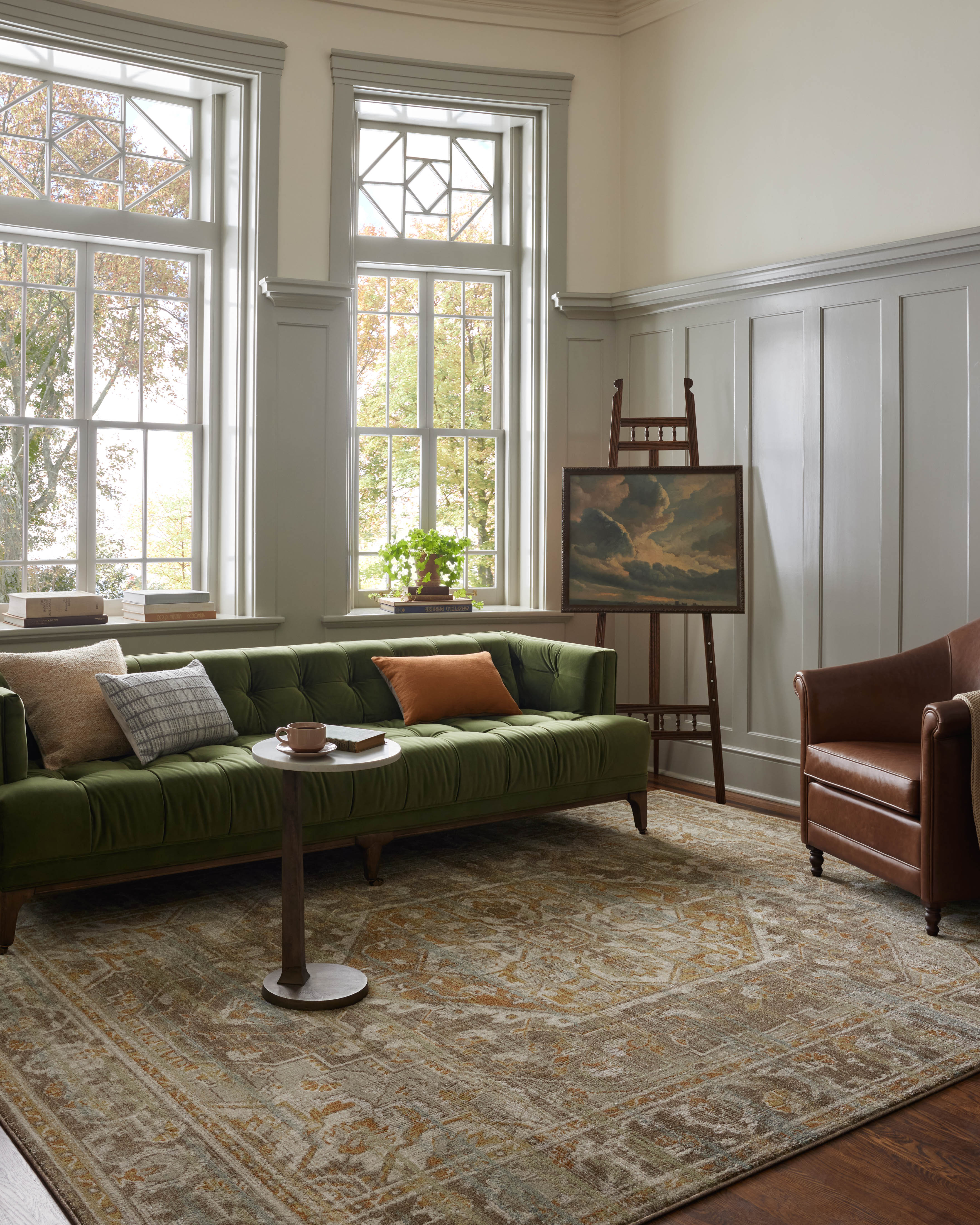Magnolia Home by Joanna Gaines x Loloi Mona Bark / Sunrise Rug 0-RUGS-jute Loloi