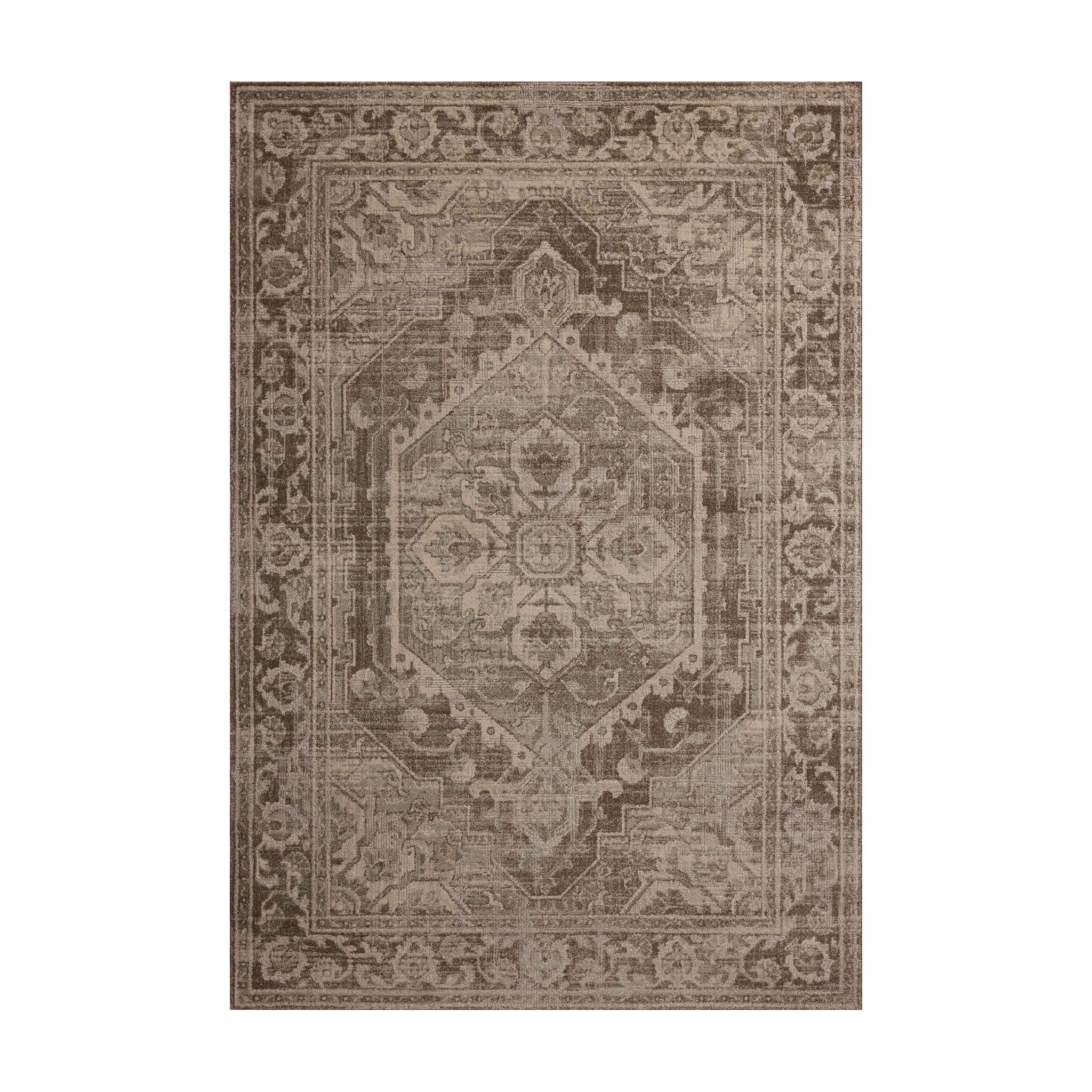 Joanna Gaines x Loloi Mona Cocoa / Stone Rug RUGS - synthetic Loloi 18" x 18"