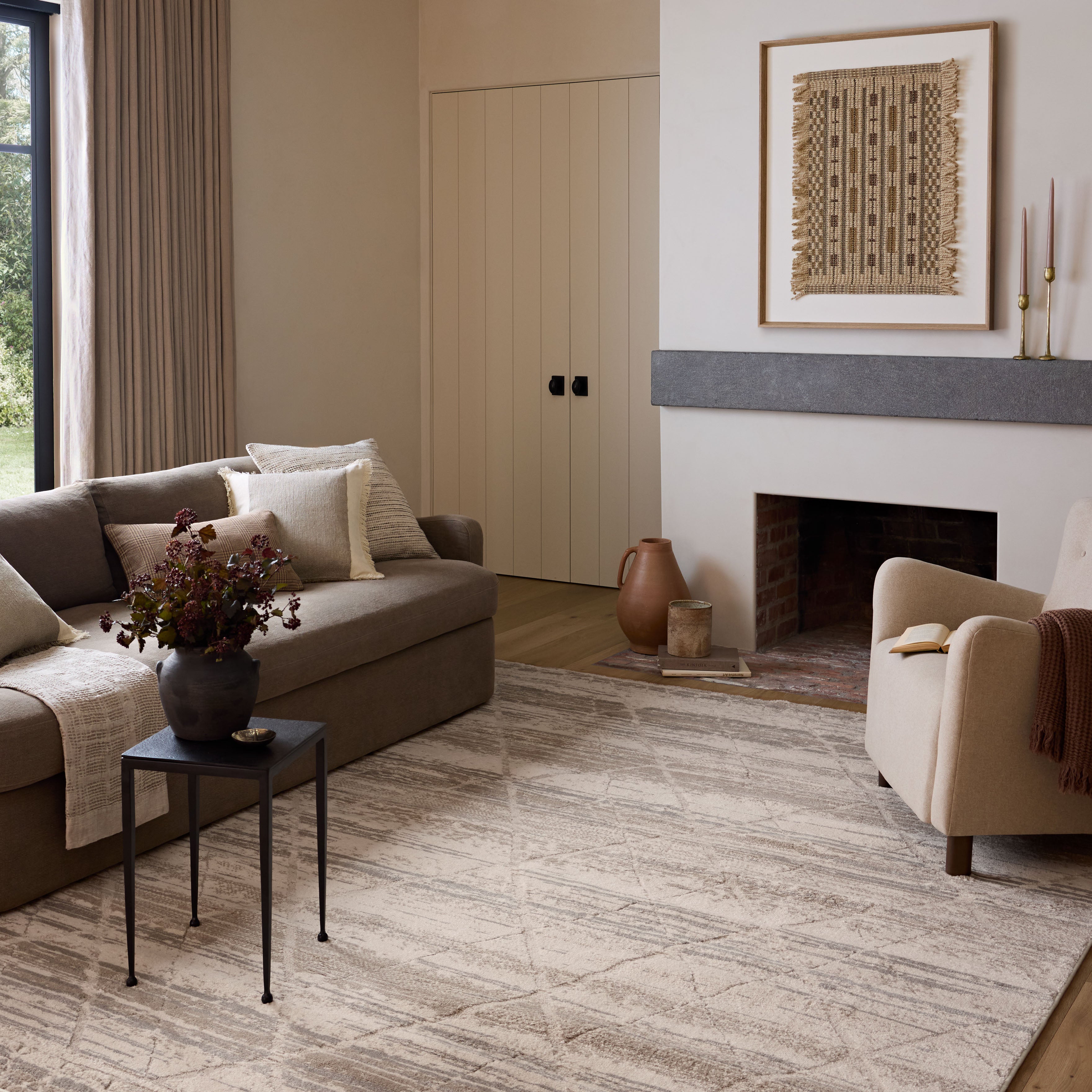 Amber Lewis x Loloi Monty Ivory / Natural RUGS - patterned Loloi