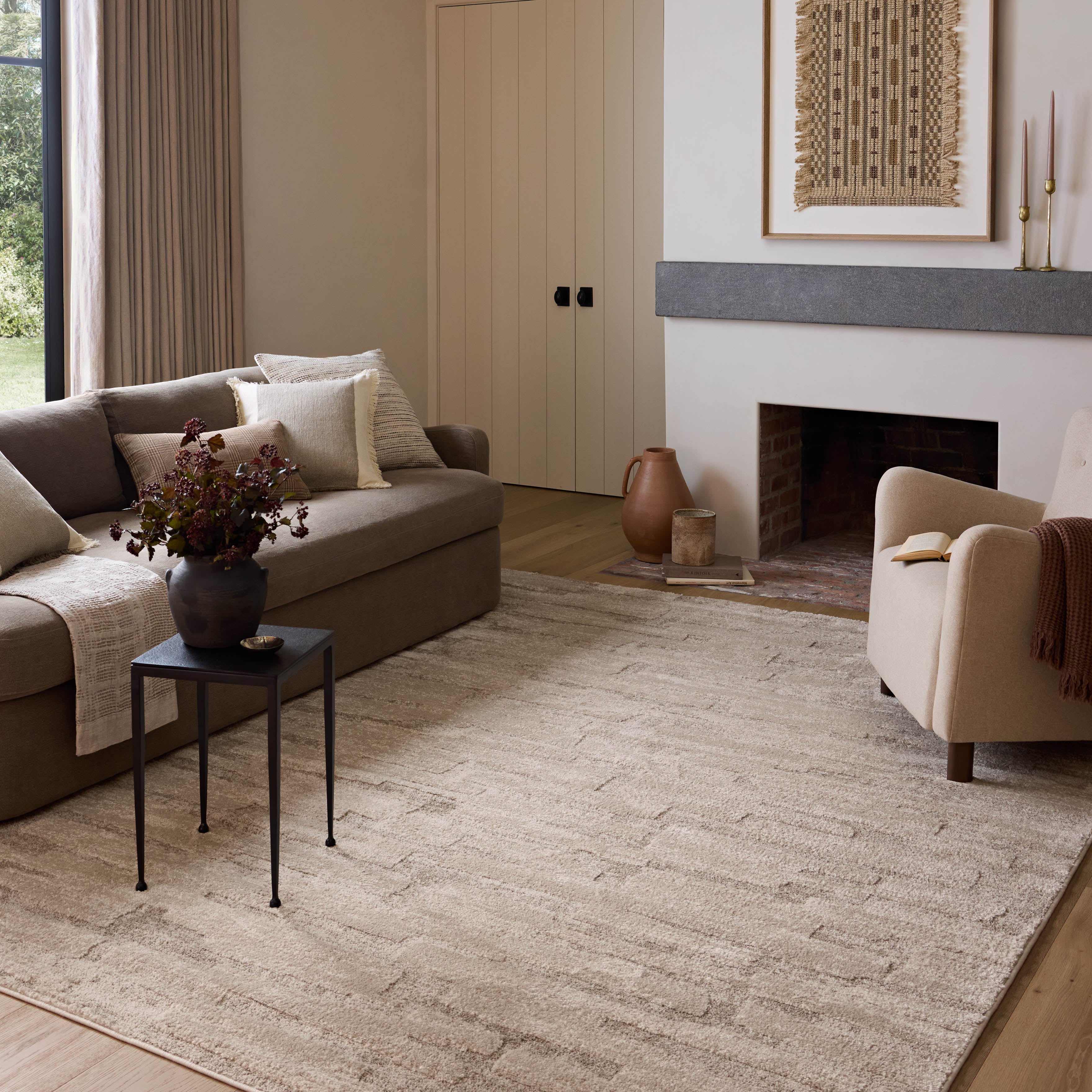 Amber Lewis x Loloi Monty Taupe / Beige Rug RUGS - synthetic Loloi