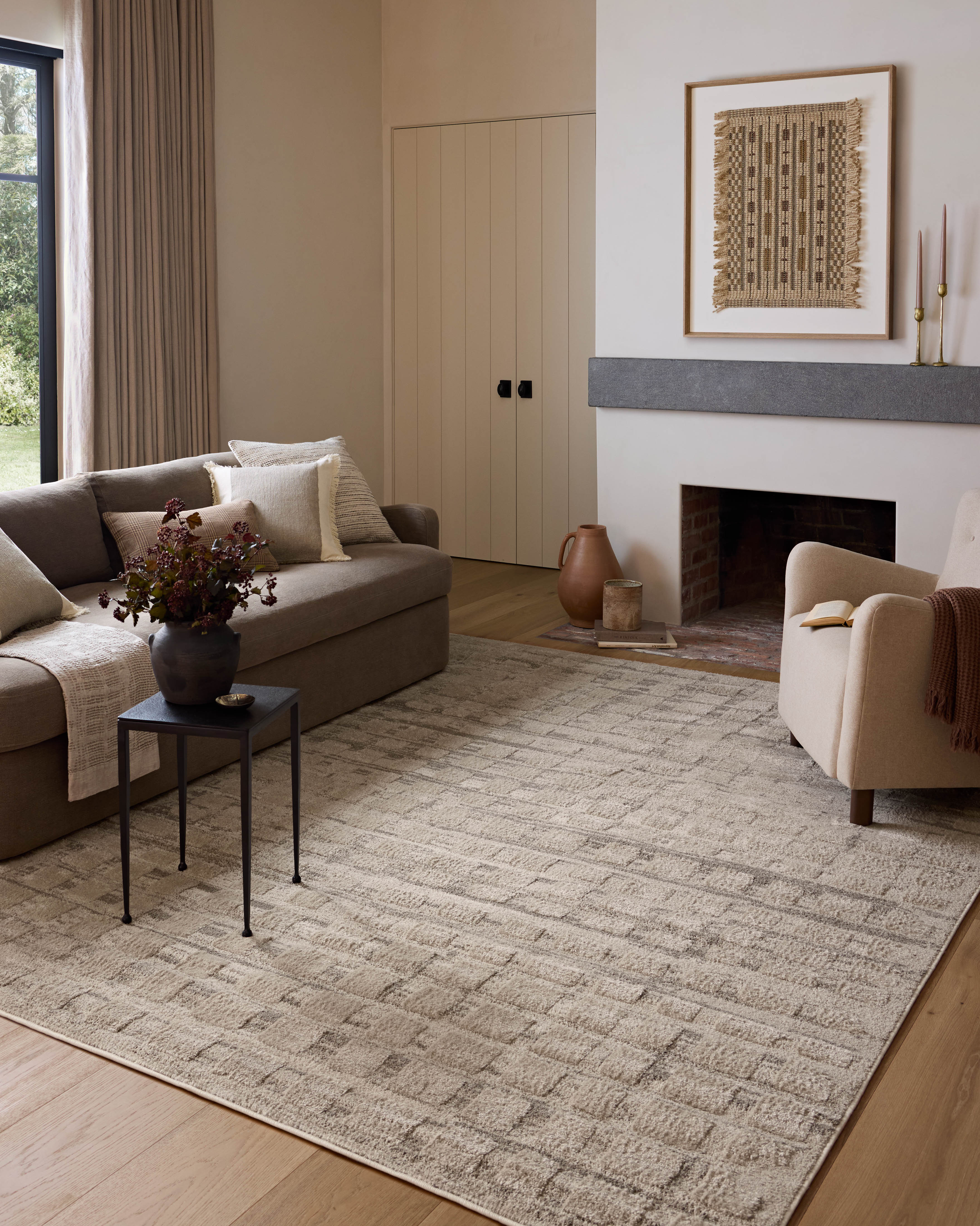 Amber Lewis x Loloi Monty Pebble / Beige RUGS - patterned Loloi